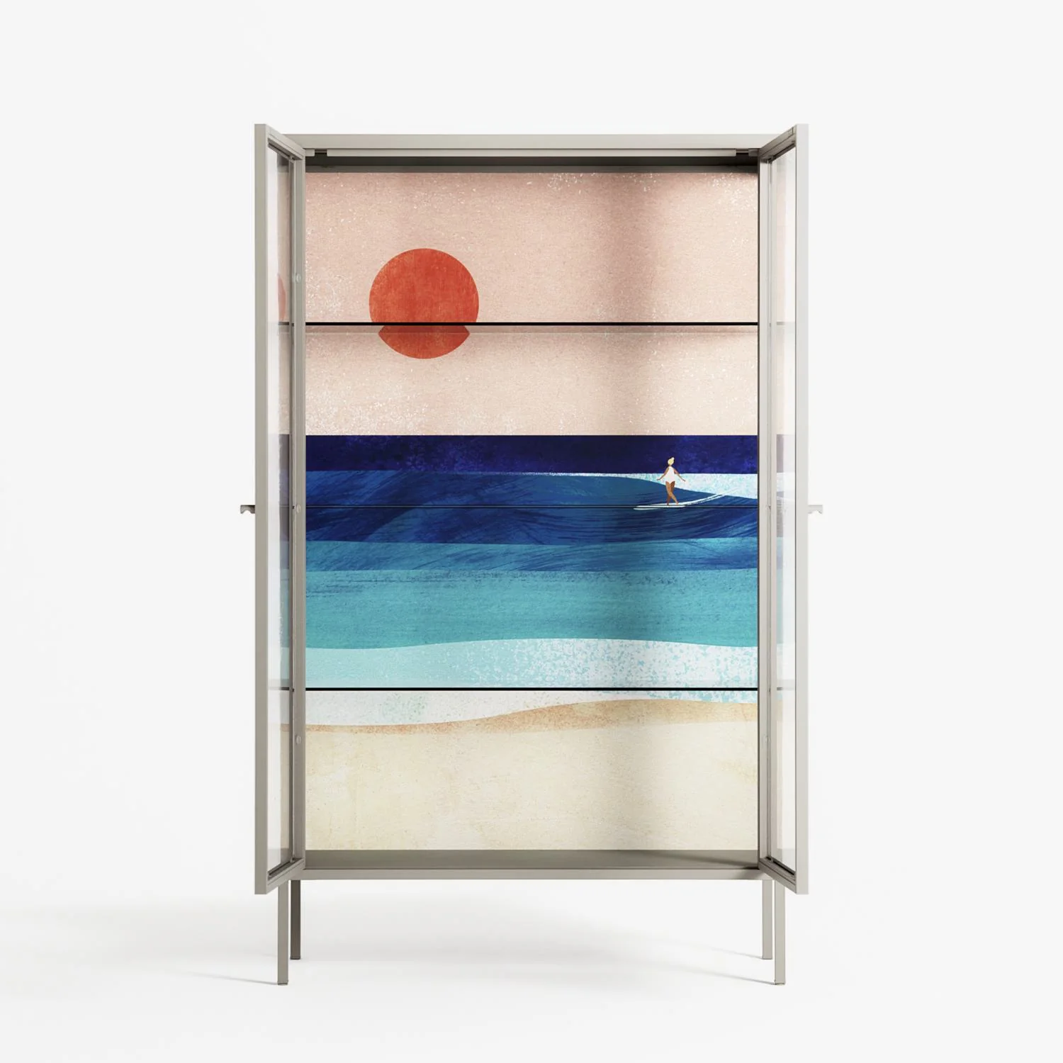 The Wave - Cabinet - Henry Rivers - Pebble - Clear glass - Image 3