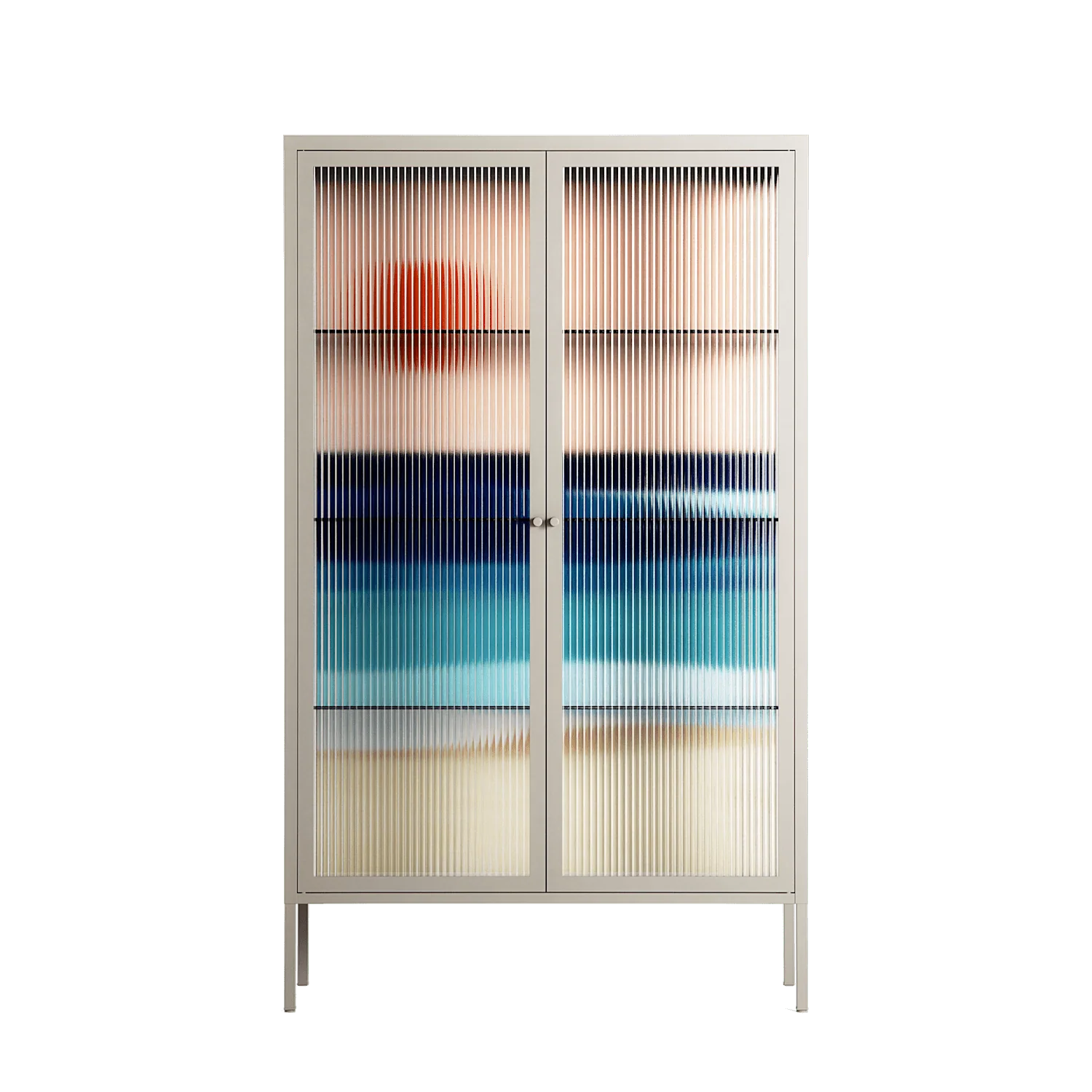 The Wave - Cabinet - Henry Rivers - Pebble - Reeded glass