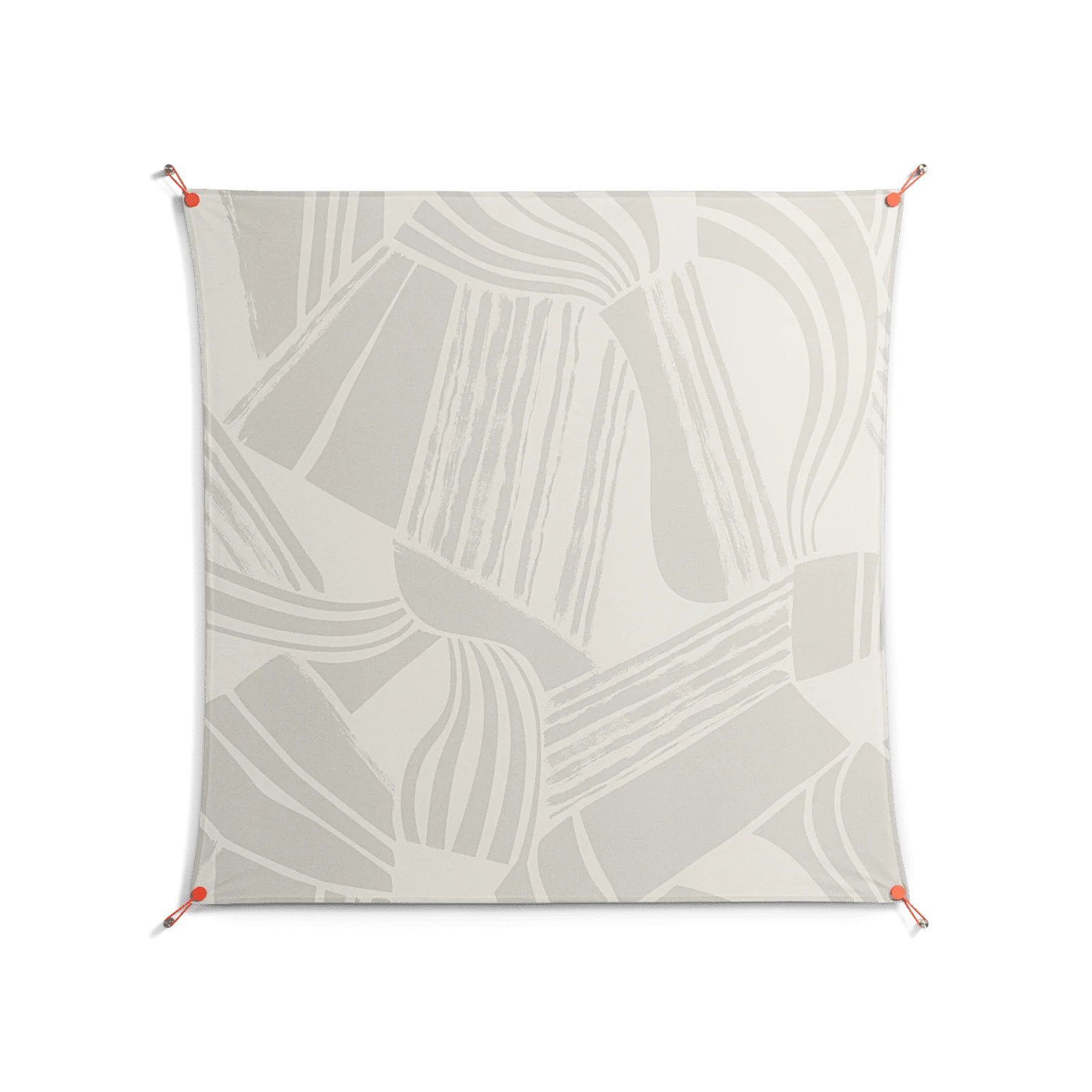 Touch the Ground - Work On Wall - Amy Suther - Orange - 140 x 140 cm