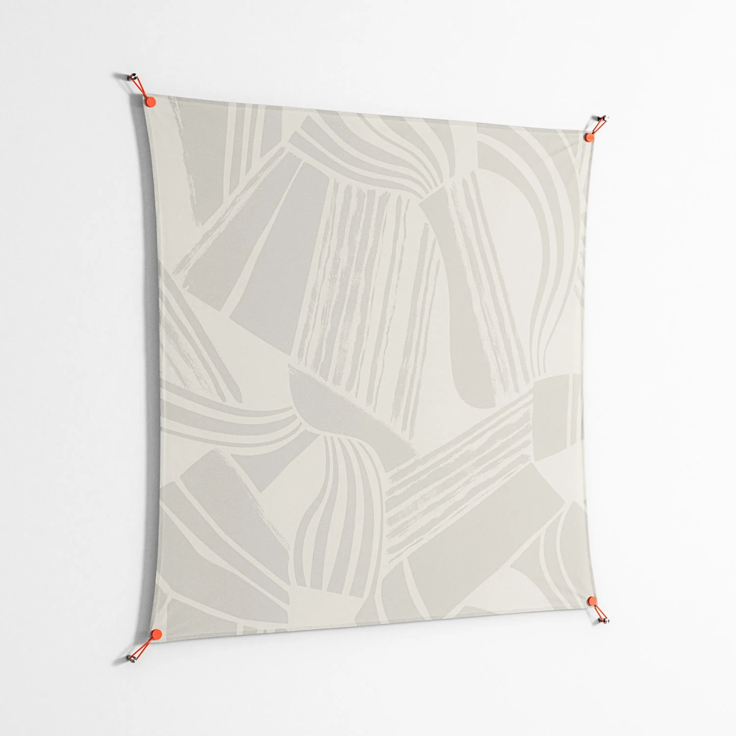 Touch the Ground - Work On Wall - Amy Suther - Orange - 140 x 140 cm - Image 2