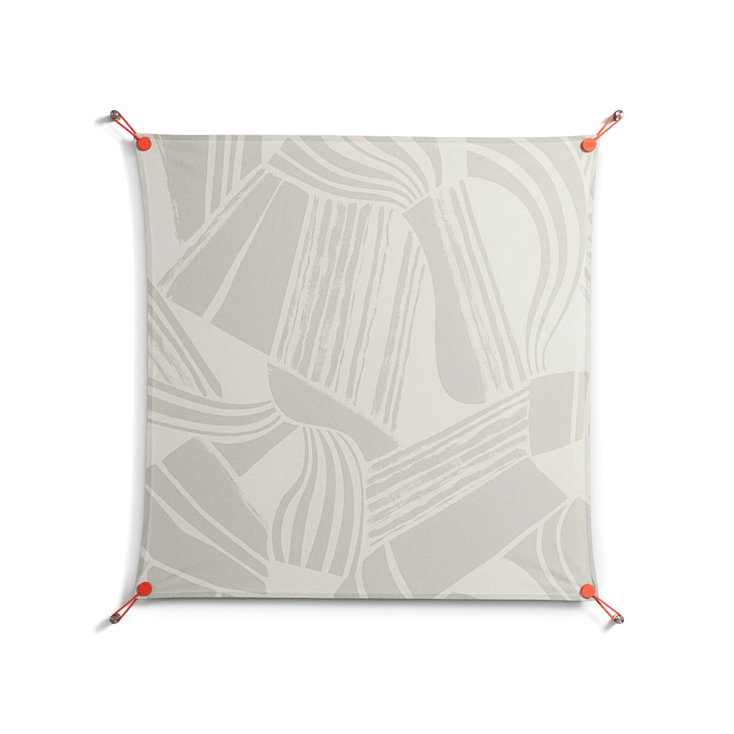 Touch the Ground - Work On Wall - Amy Suther - Orange - 90 x 90 cm