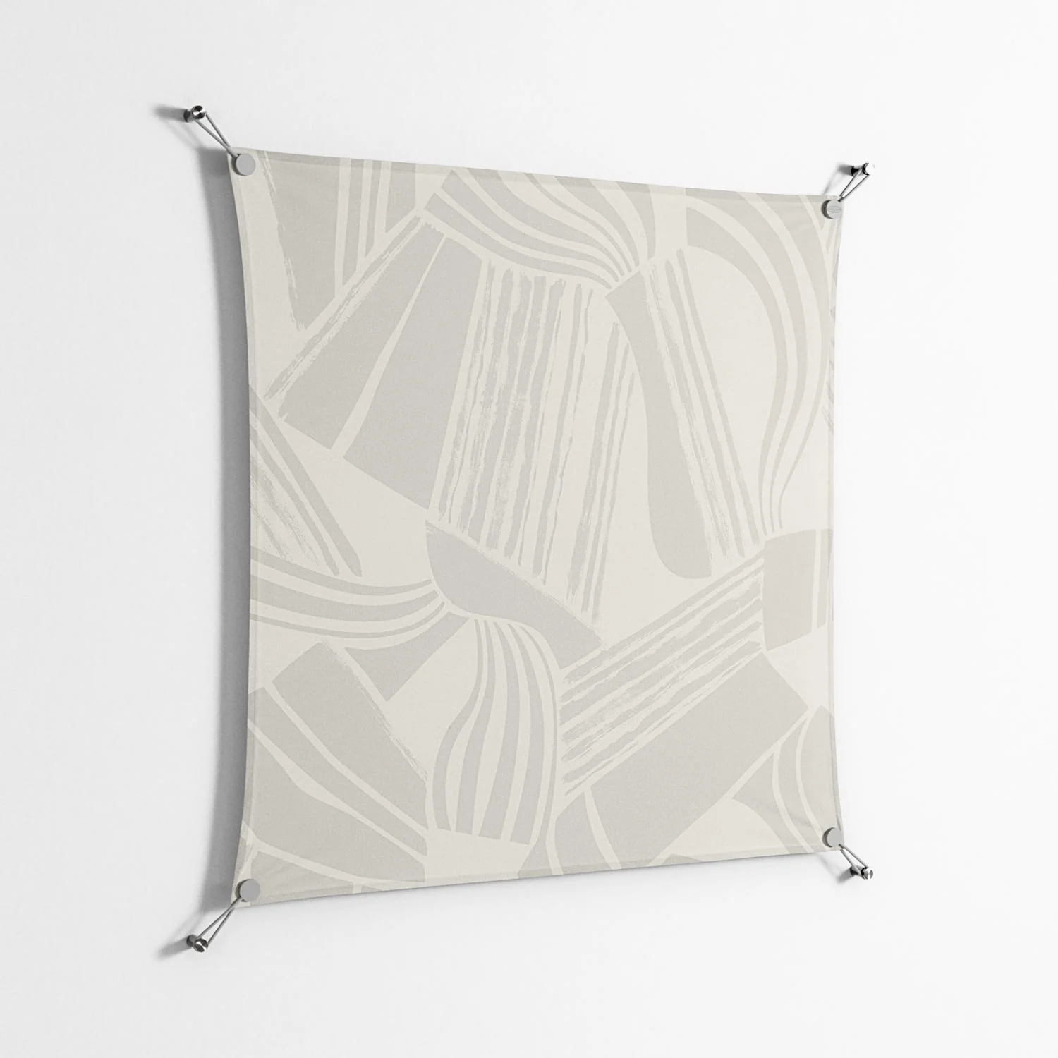 Touch the Ground - Work On Wall - Amy Suther - Silver - 90 x 90 cm - Image 2