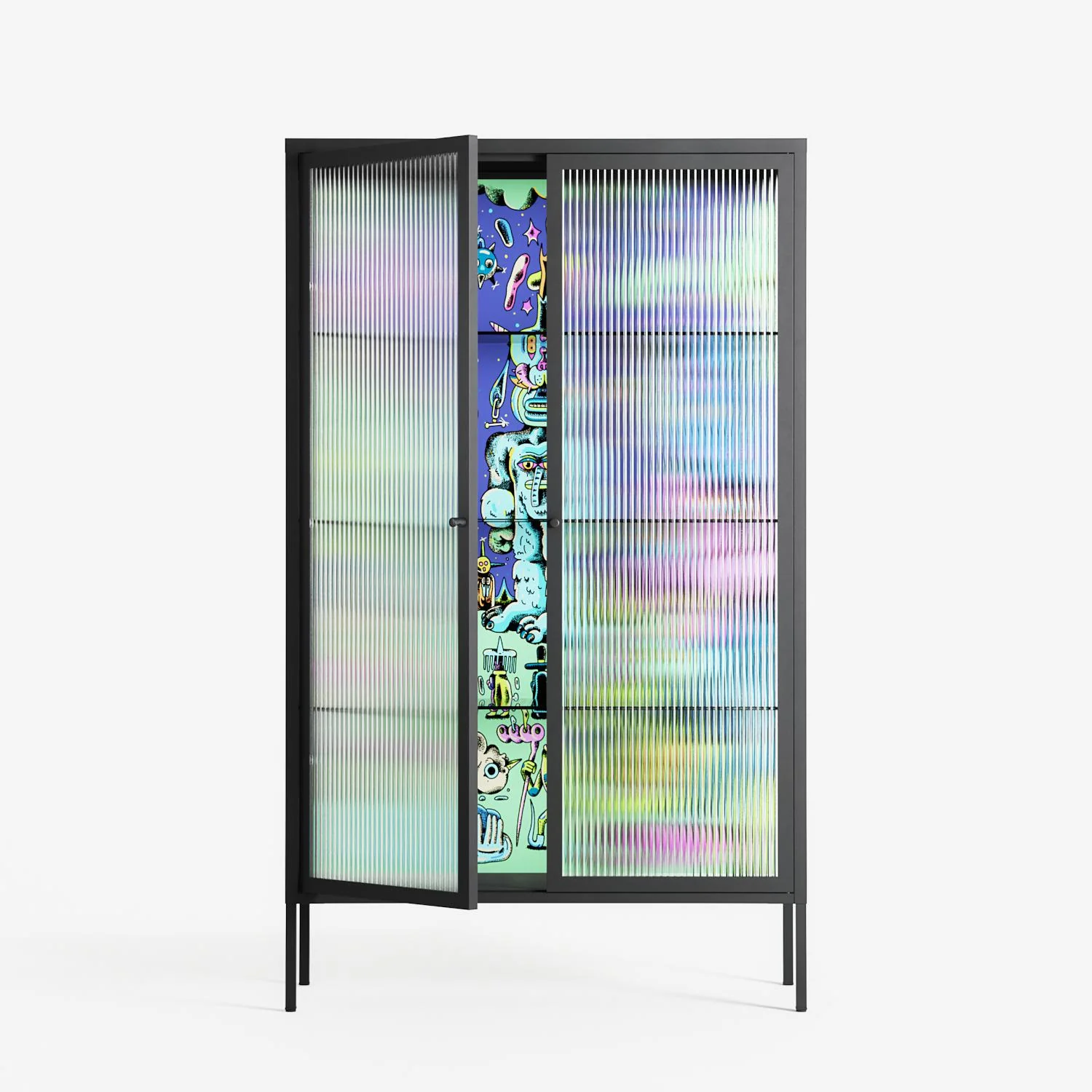 Transmutation - Cabinet - Cezar Berje - Antracite - Reeded glass - Image 2