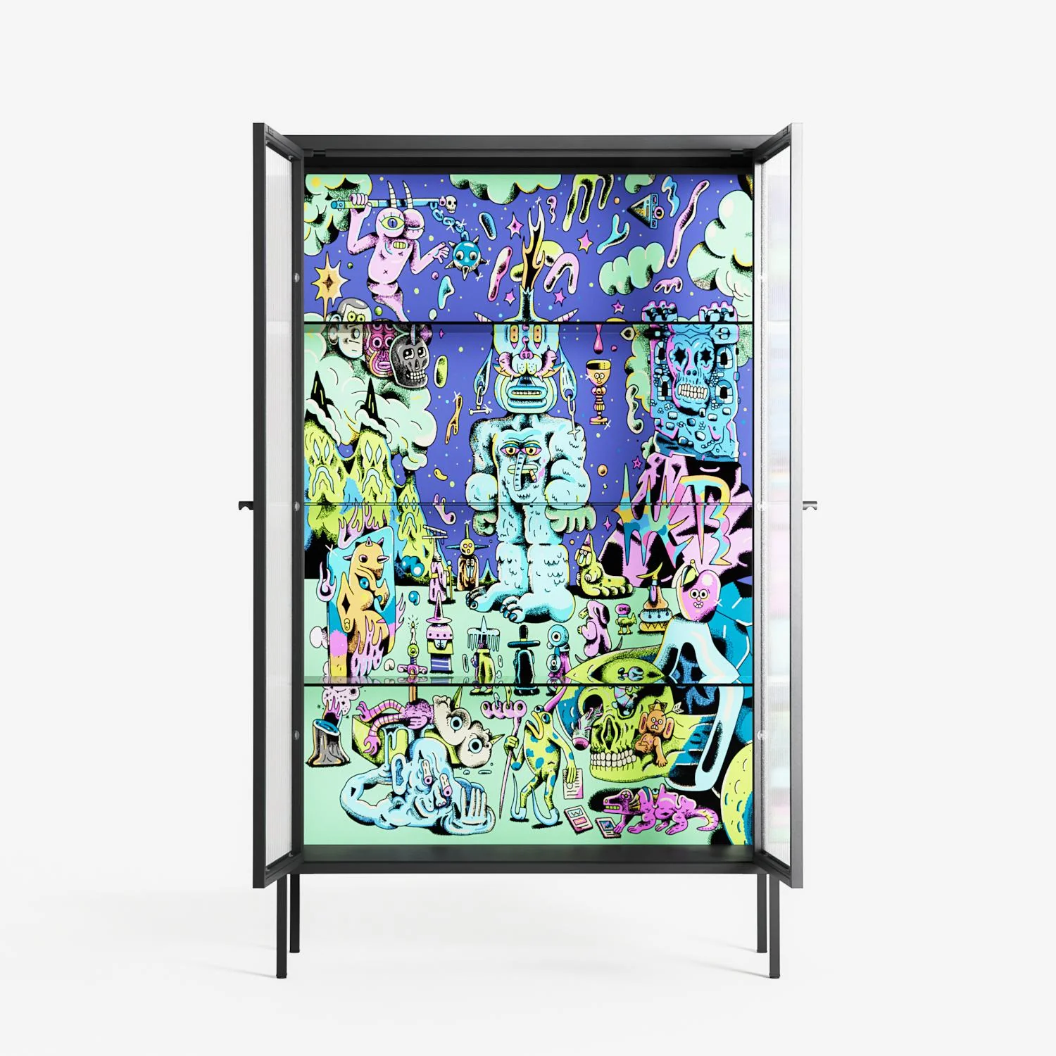 Transmutation - Cabinet - Cezar Berje - Antracite - Reeded glass - Image 3