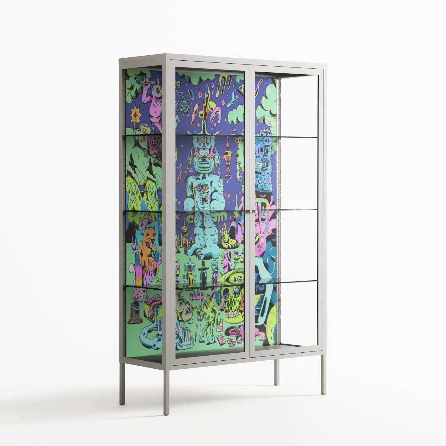 Transmutation - Cabinet - Cezar Berje - Chalk - Clear glass - Image 4