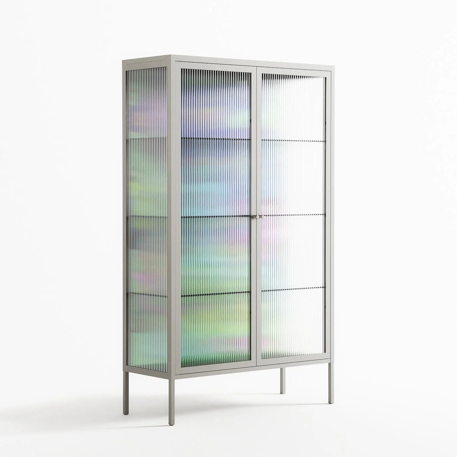 Transmutation - Cabinet - Cezar Berje - Chalk - Reeded glass - Image 4