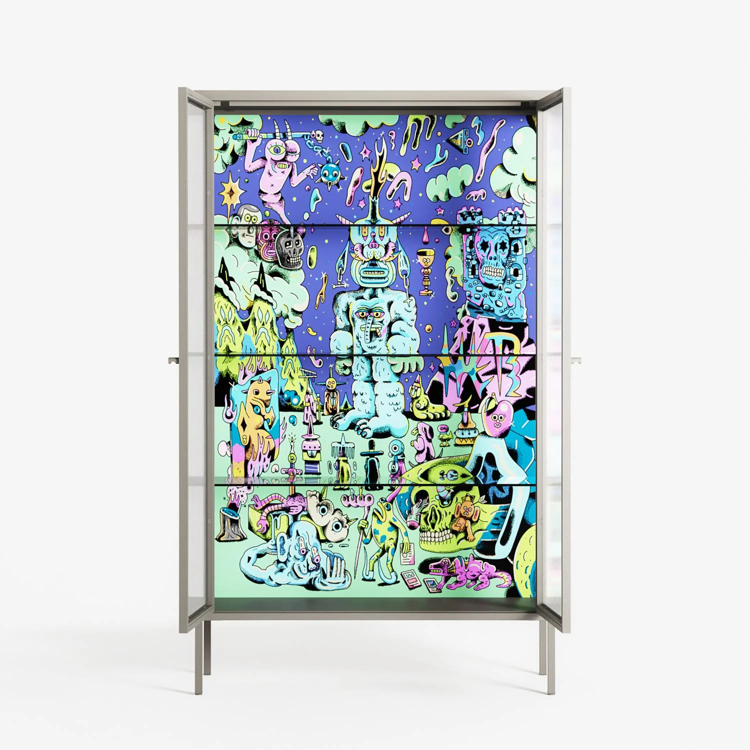 Transmutation - Cabinet - Cezar Berje - Pebble - Reeded glass - Image 3