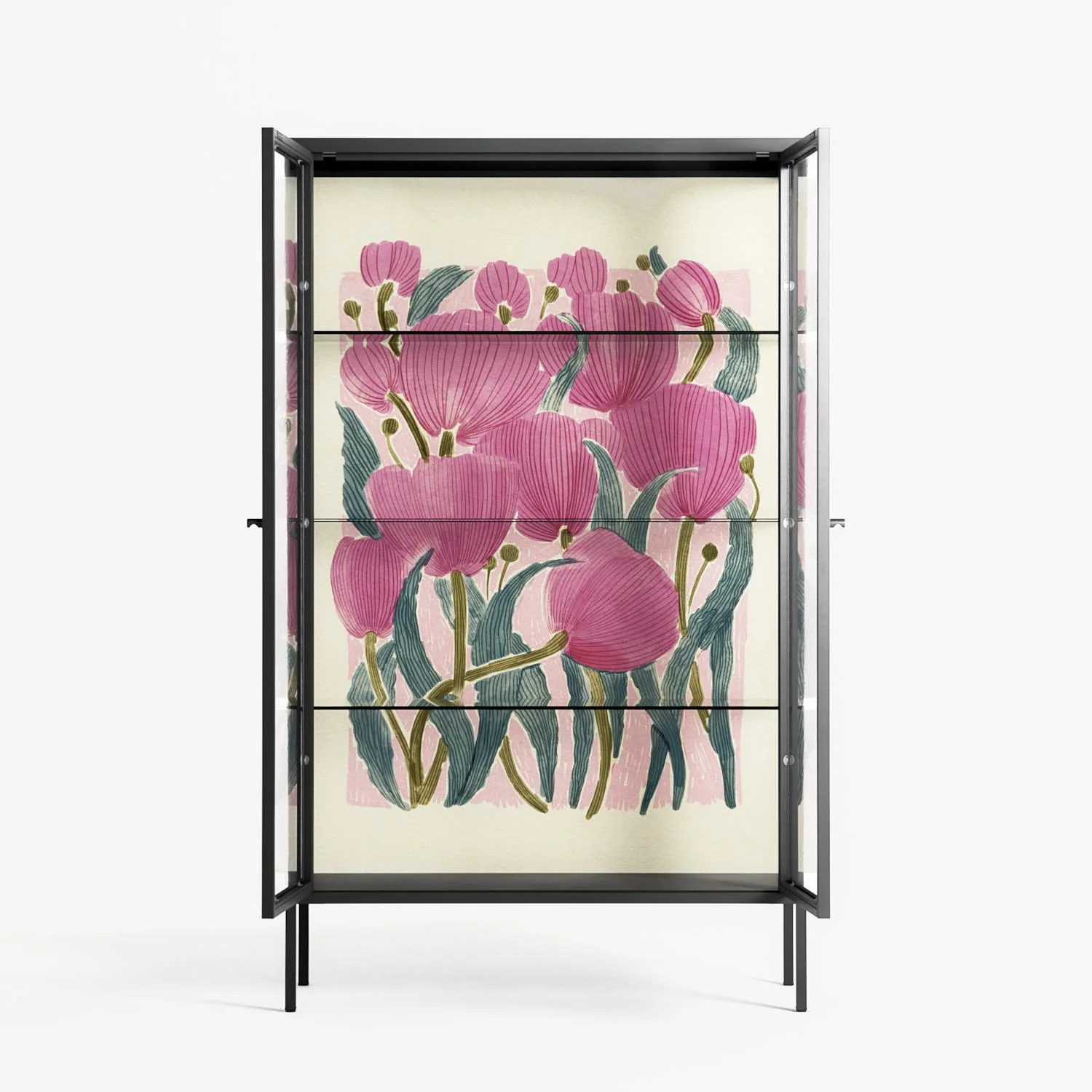 Tulips - Cabinet - Katie O’Shea - Antracite - Clear glass - Image 3