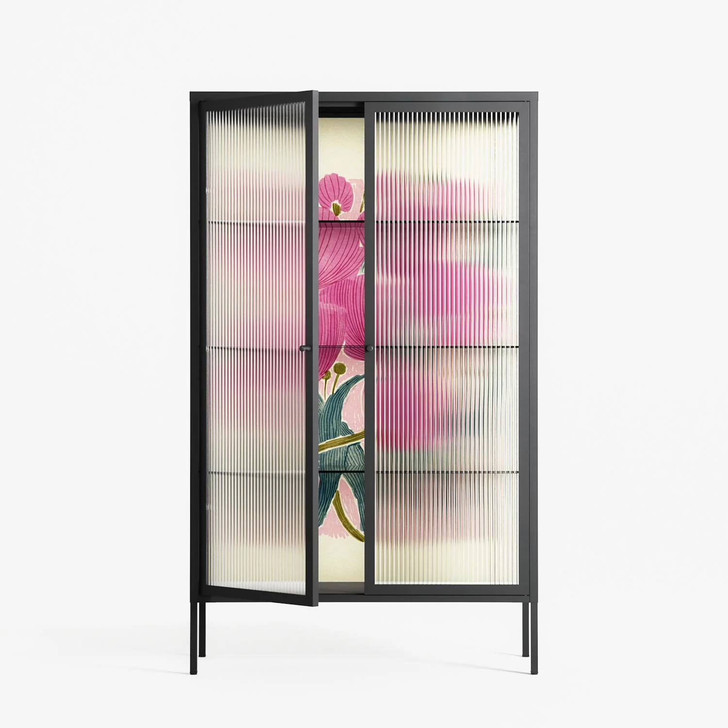 Tulips - Cabinet - Katie O’Shea - Antracite - Reeded glass - Image 2