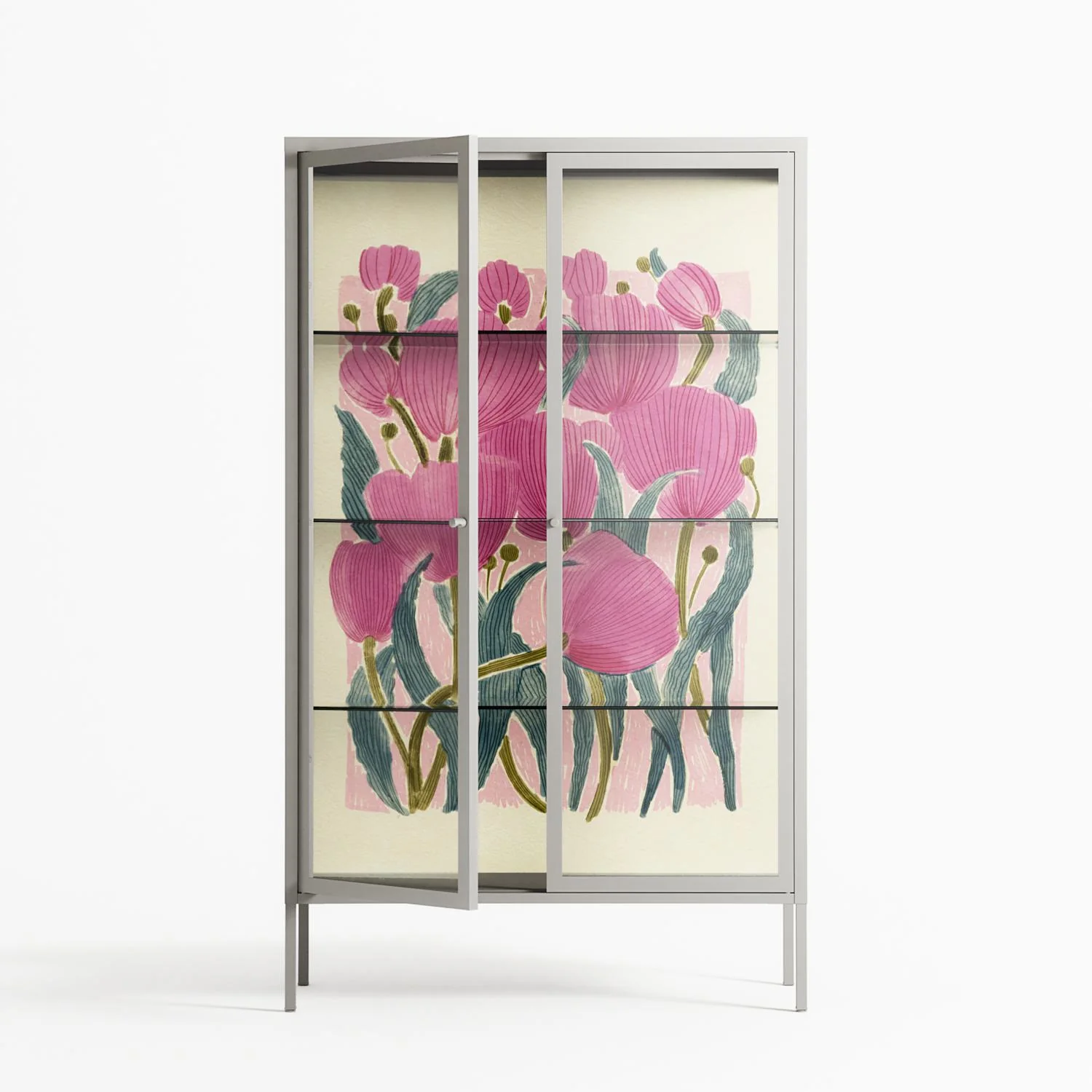 Tulips - Cabinet - Katie O’Shea - Chalk - Clear glass - Image 2
