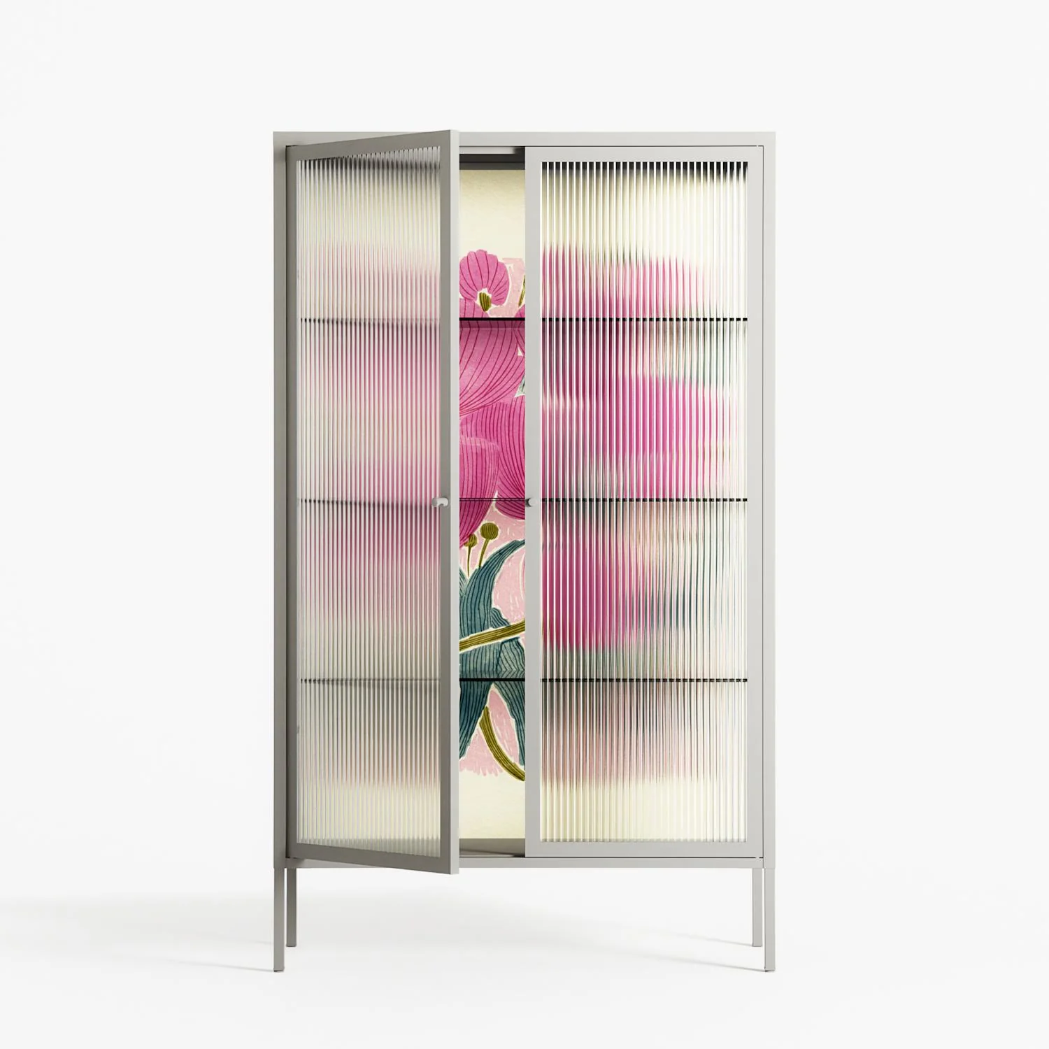Tulips - Cabinet - Katie O’Shea - Chalk - Reeded glass - Image 2