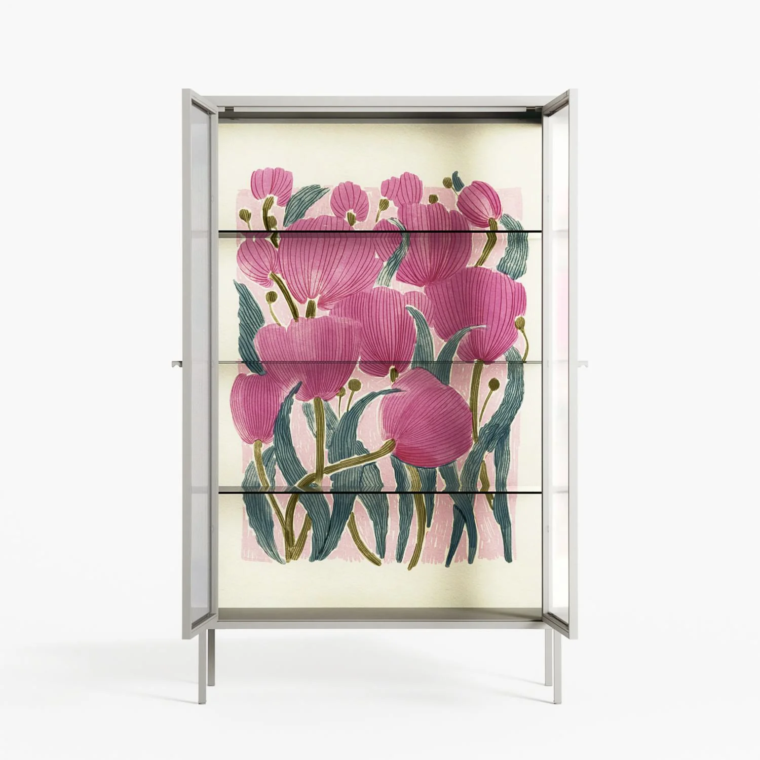 Tulips - Cabinet - Katie O’Shea - Chalk - Reeded glass - Image 3
