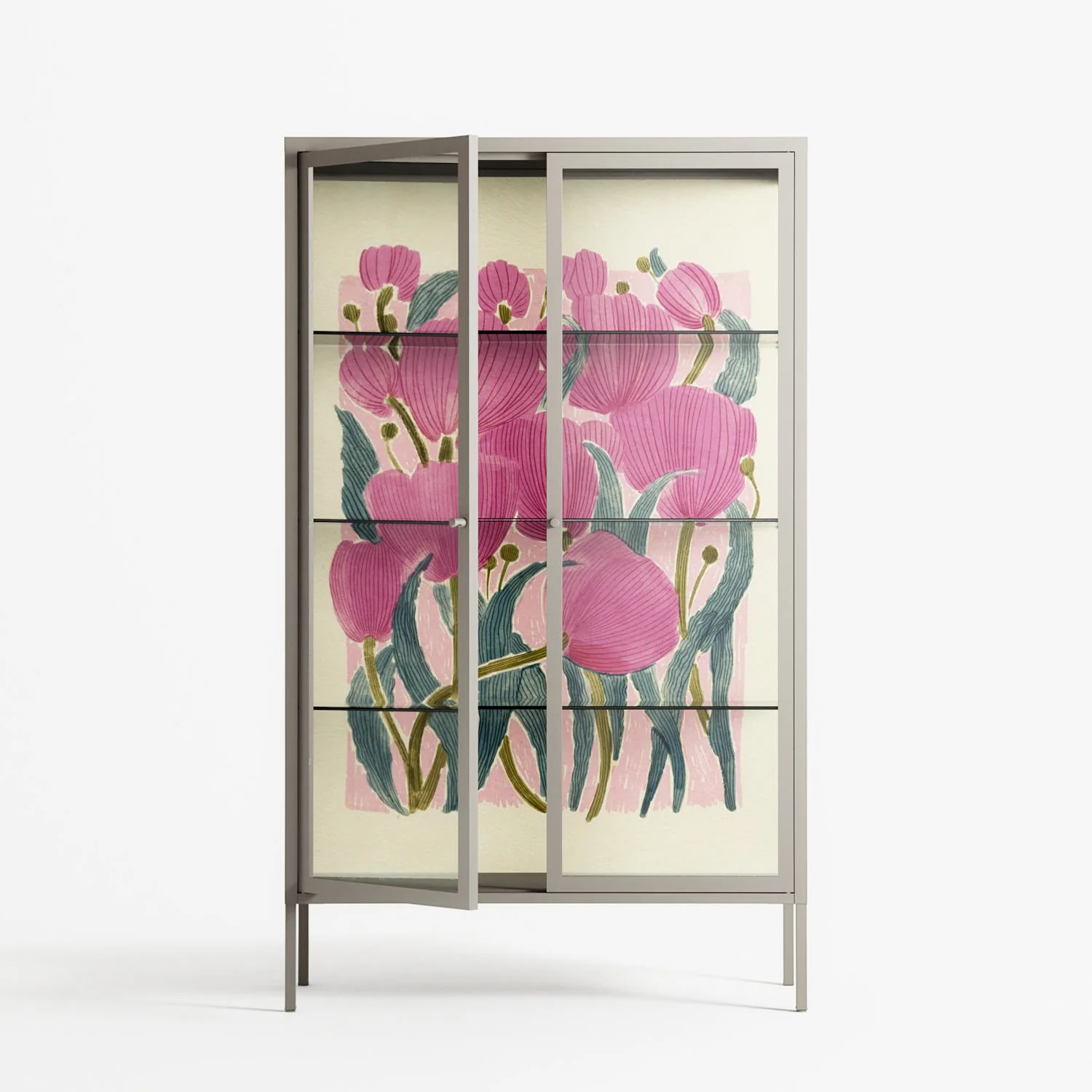 Tulips - Cabinet - Katie O’Shea - Pebble - Clear glass - Image 2