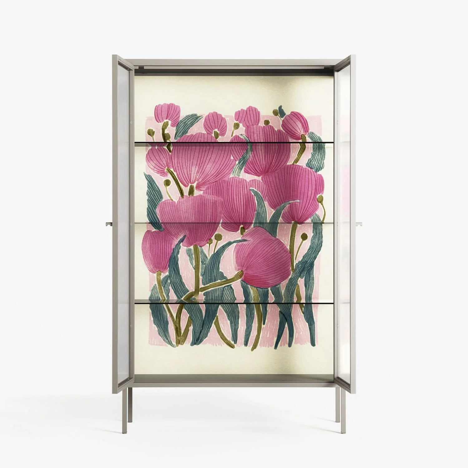 Tulips - Cabinet - Katie O’Shea - Pebble - Reeded glass - Image 3