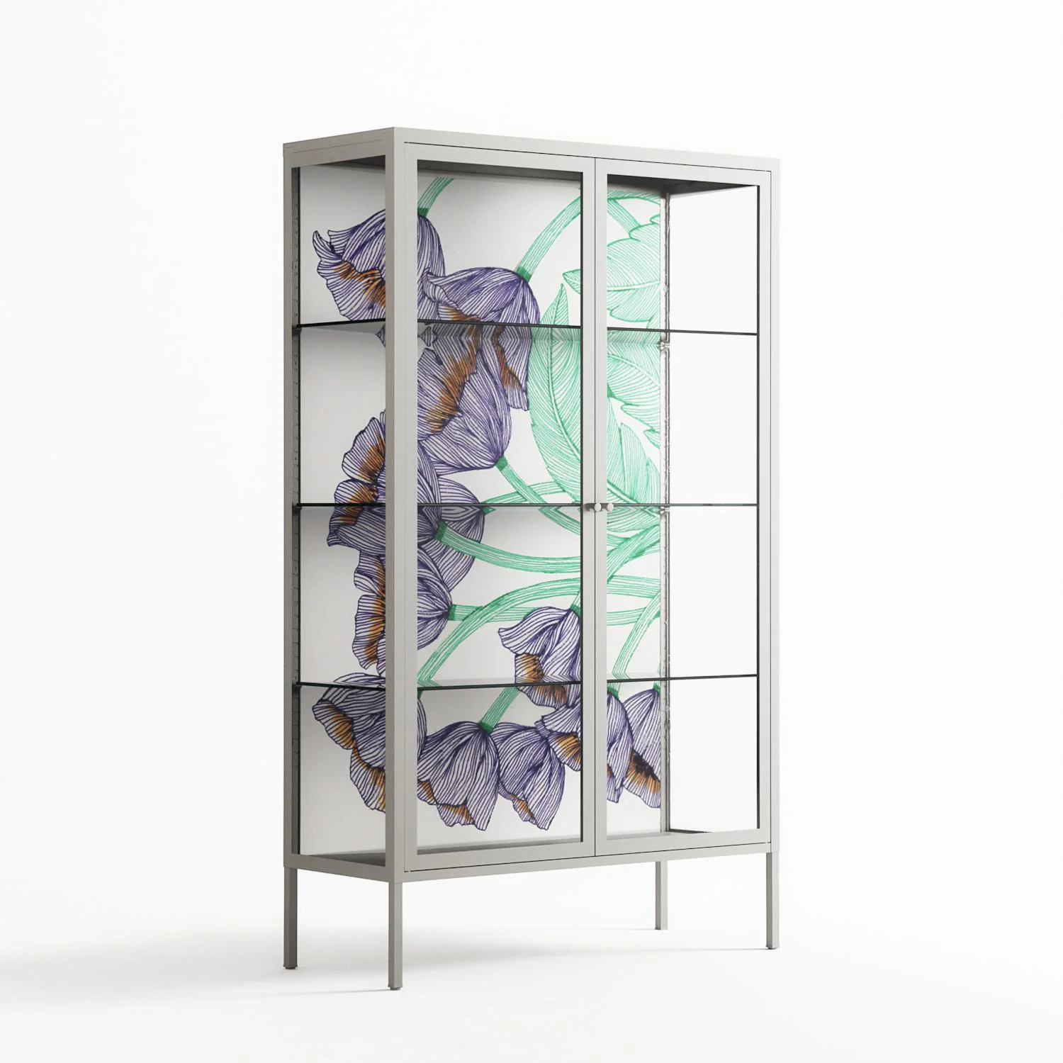 Tulips Purple - Cabinet - Katie O’Shea - Chalk - Clear glass - Image 4