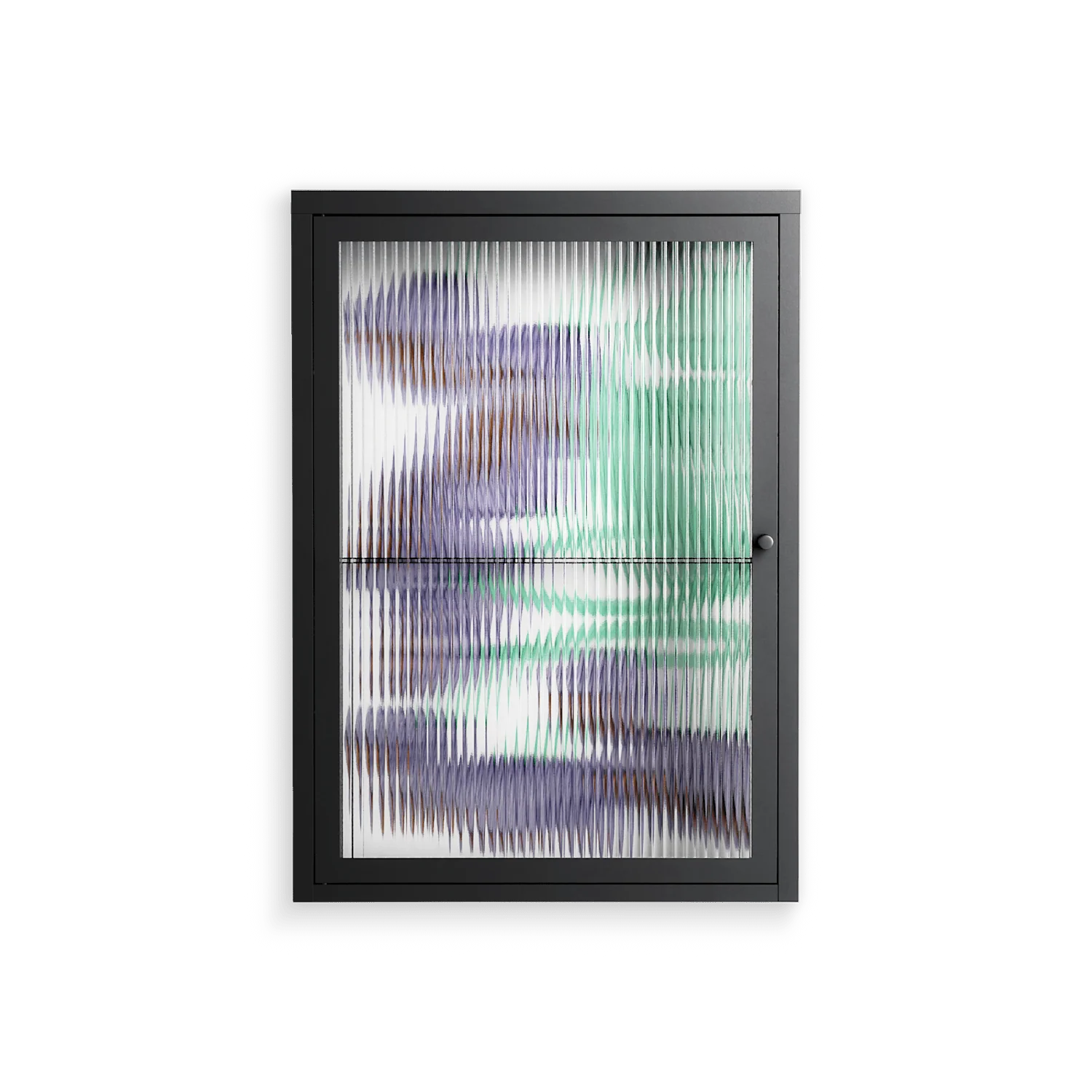 Tulips Purple - Wall Cabinet - Katie O’Shea - Antracite - Reeded glass