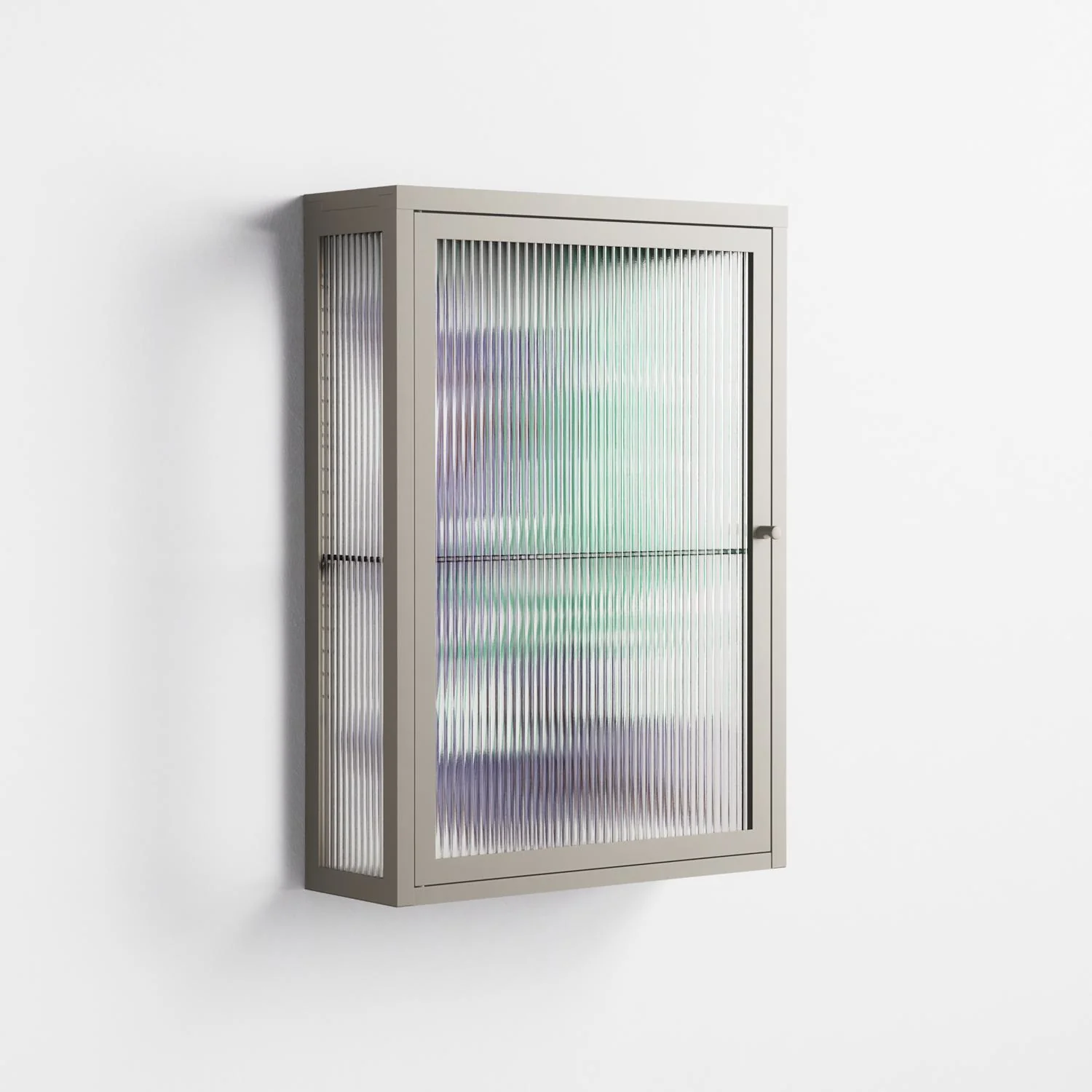 Tulips Purple - Wall Cabinet - Katie O’Shea - Pebble - Reeded glass - Image 4