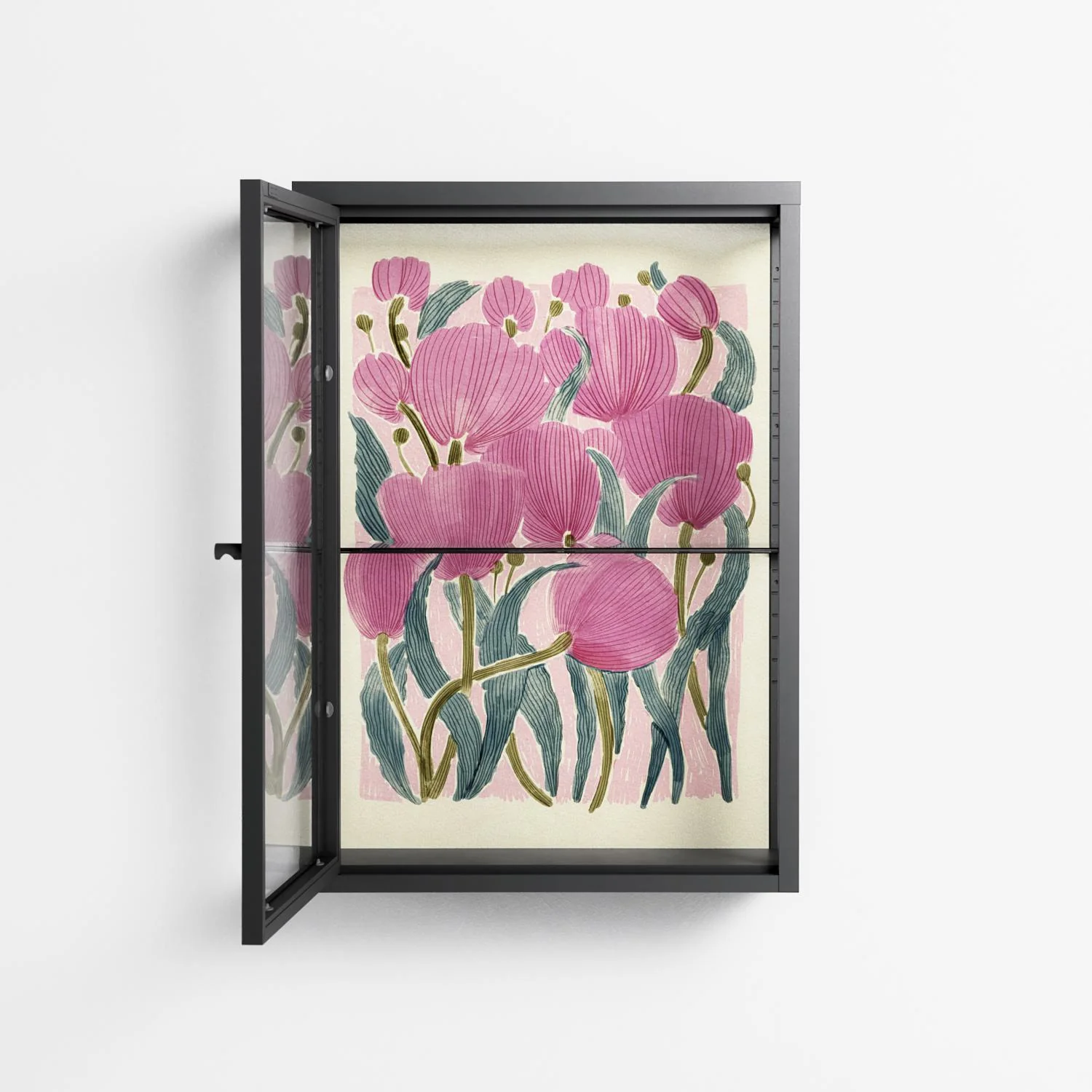 Tulips - Wall Cabinet - Katie O’Shea - Antracite - Clear glass - Image 3