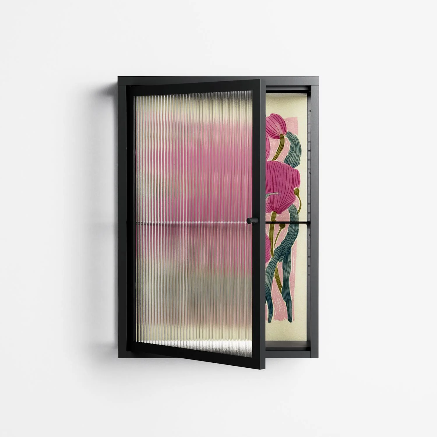 Tulips - Wall Cabinet - Katie O’Shea - Antracite - Reeded glass - Image 2