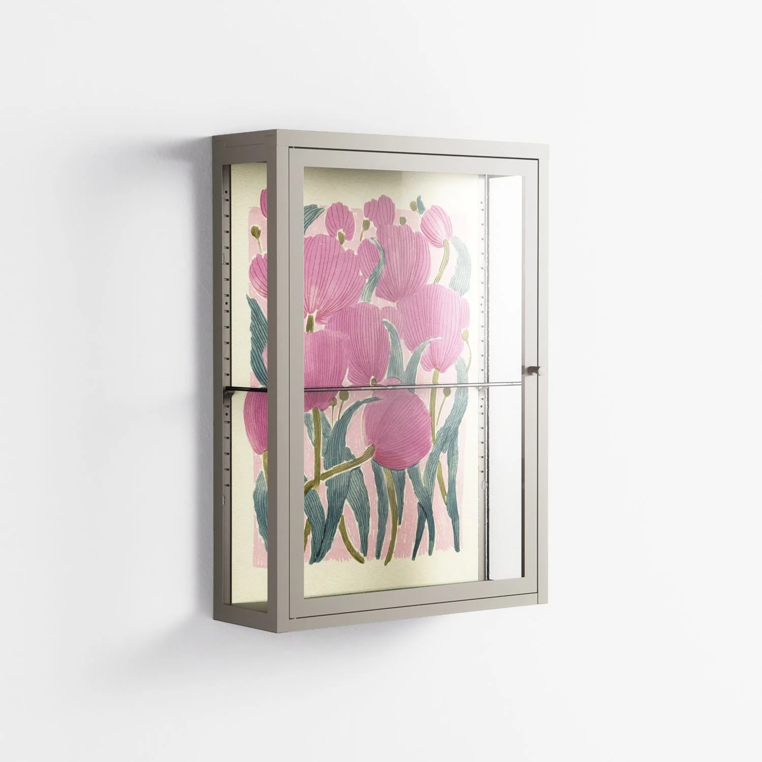 Tulips - Wall Cabinet - Katie O’Shea - Pebble - Clear glass - Image 4