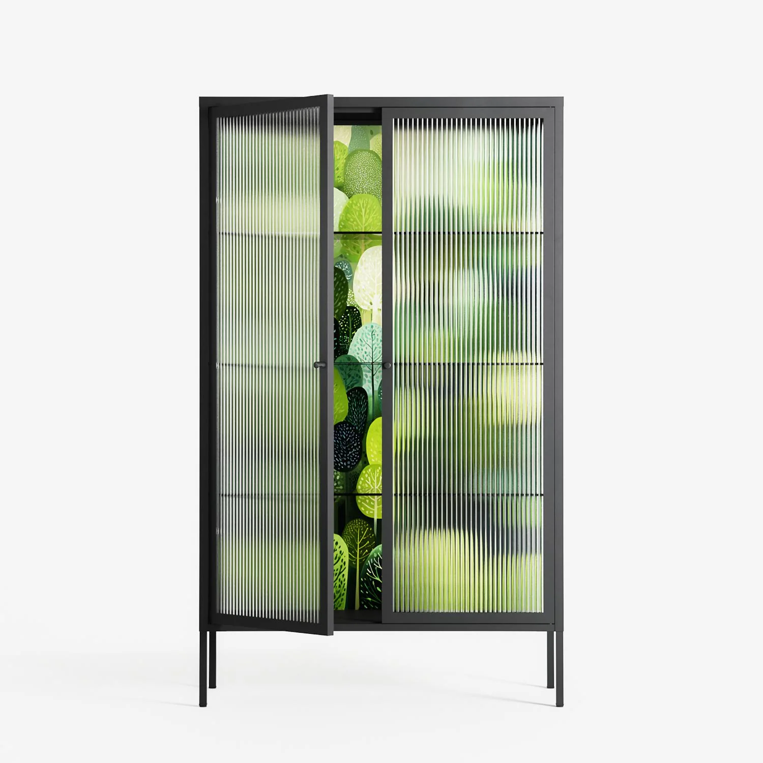 Tummetott - Cabinet - Nur Rydberg - Antracite - Reeded glass - Image 2