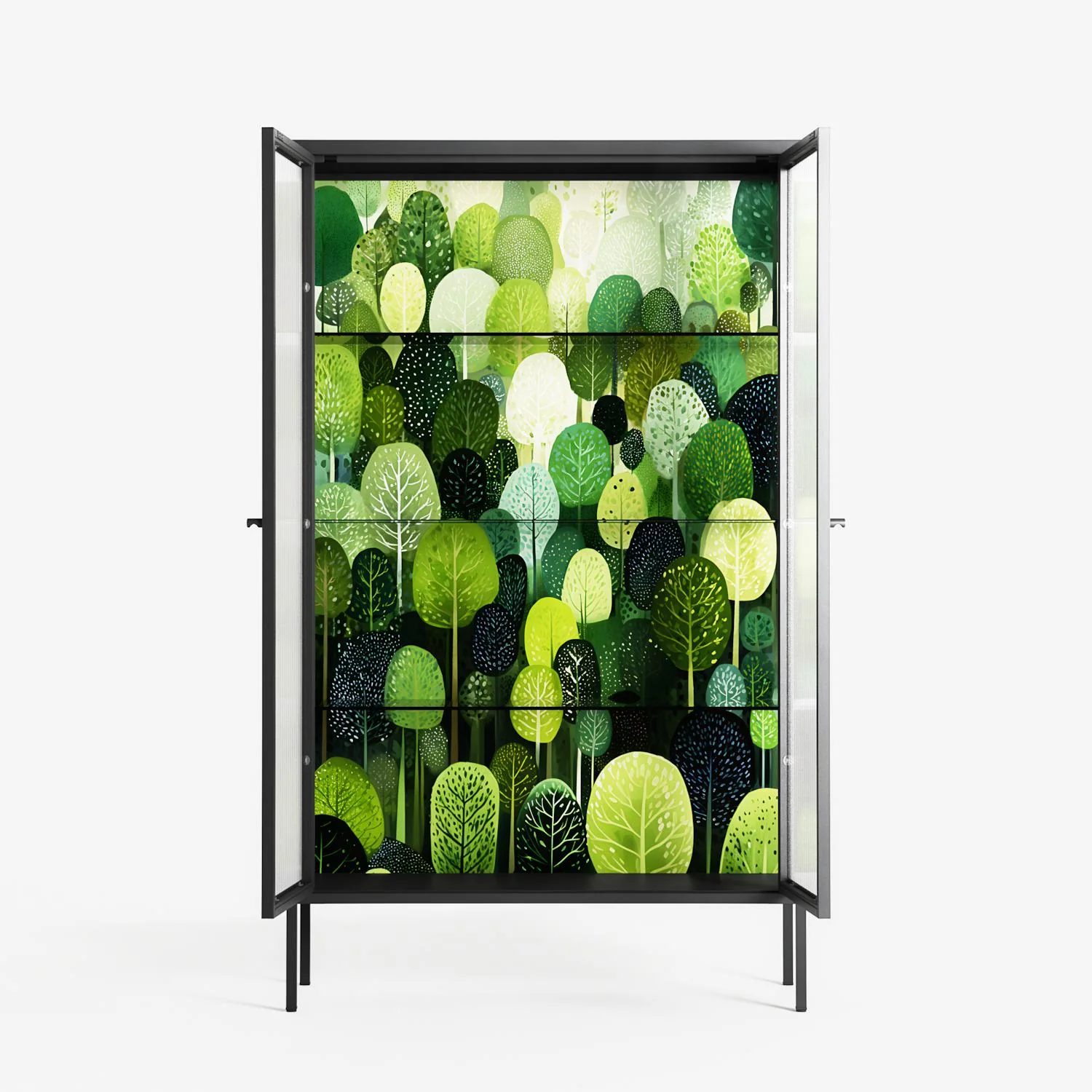 Tummetott - Cabinet - Nur Rydberg - Antracite - Reeded glass - Image 3