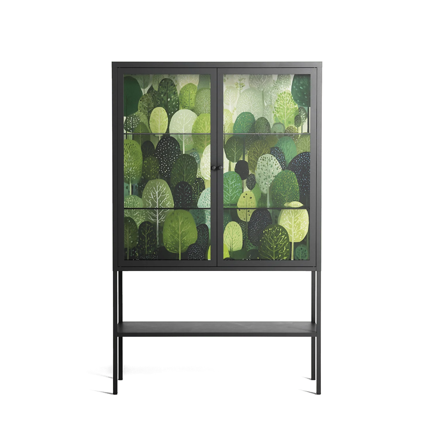 Tummetott - Loft Cabinet - Nur Rydberg - Antracite - Clear glass