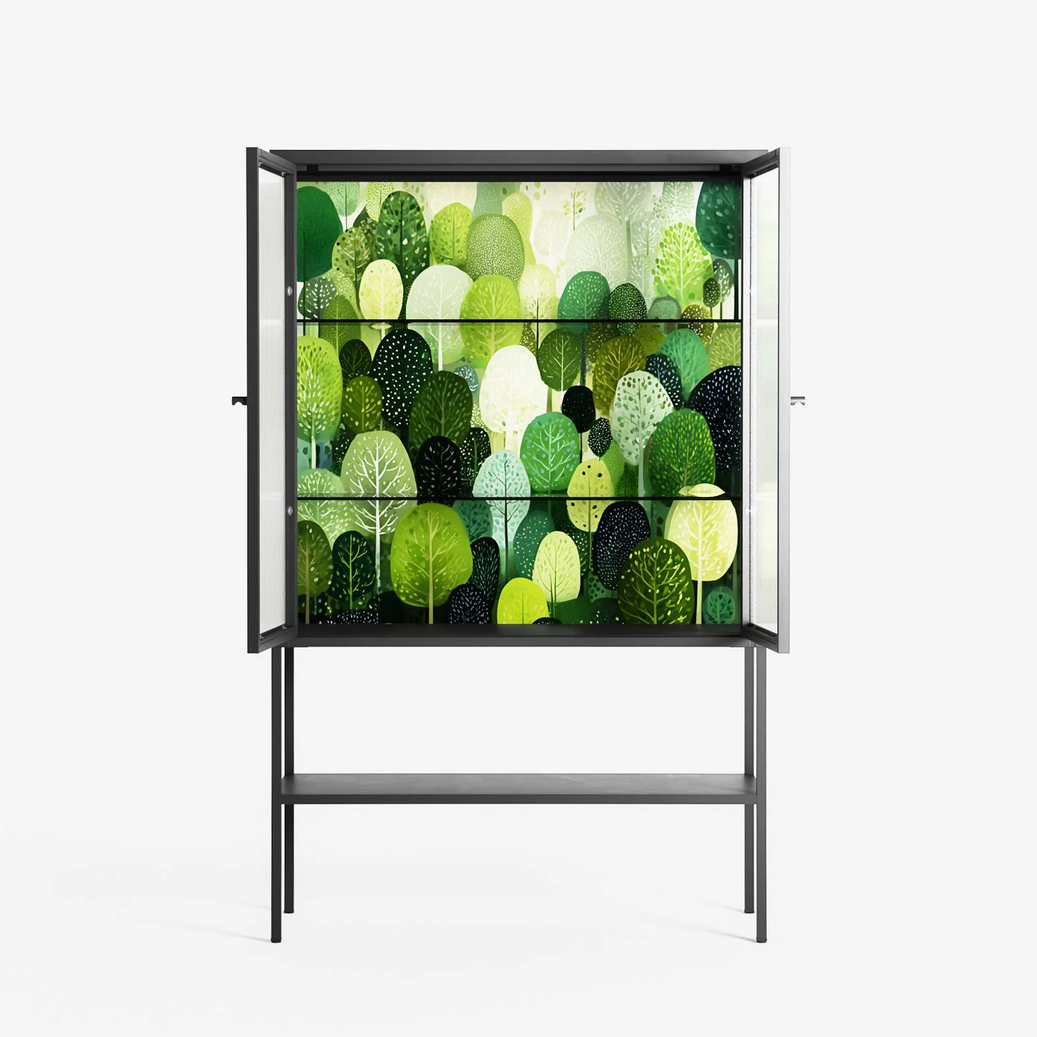 Tummetott - Loft Cabinet - Nur Rydberg - Antracite - Reeded glass - Image 3
