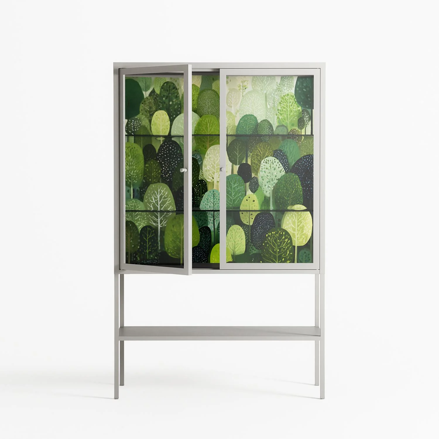 Tummetott - Loft Cabinet - Nur Rydberg - Chalk - Clear glass - Image 2