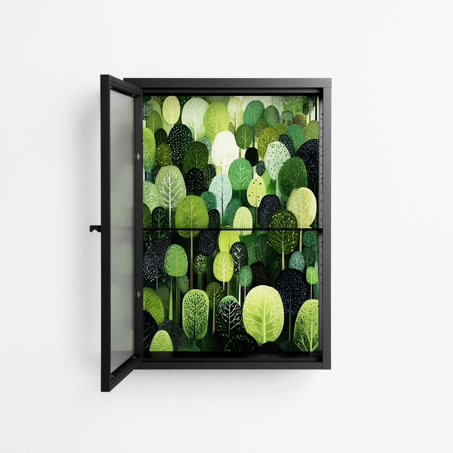Tummetott - Wall Cabinet - Nur Rydberg - Antracite - Reeded glass - Image 3