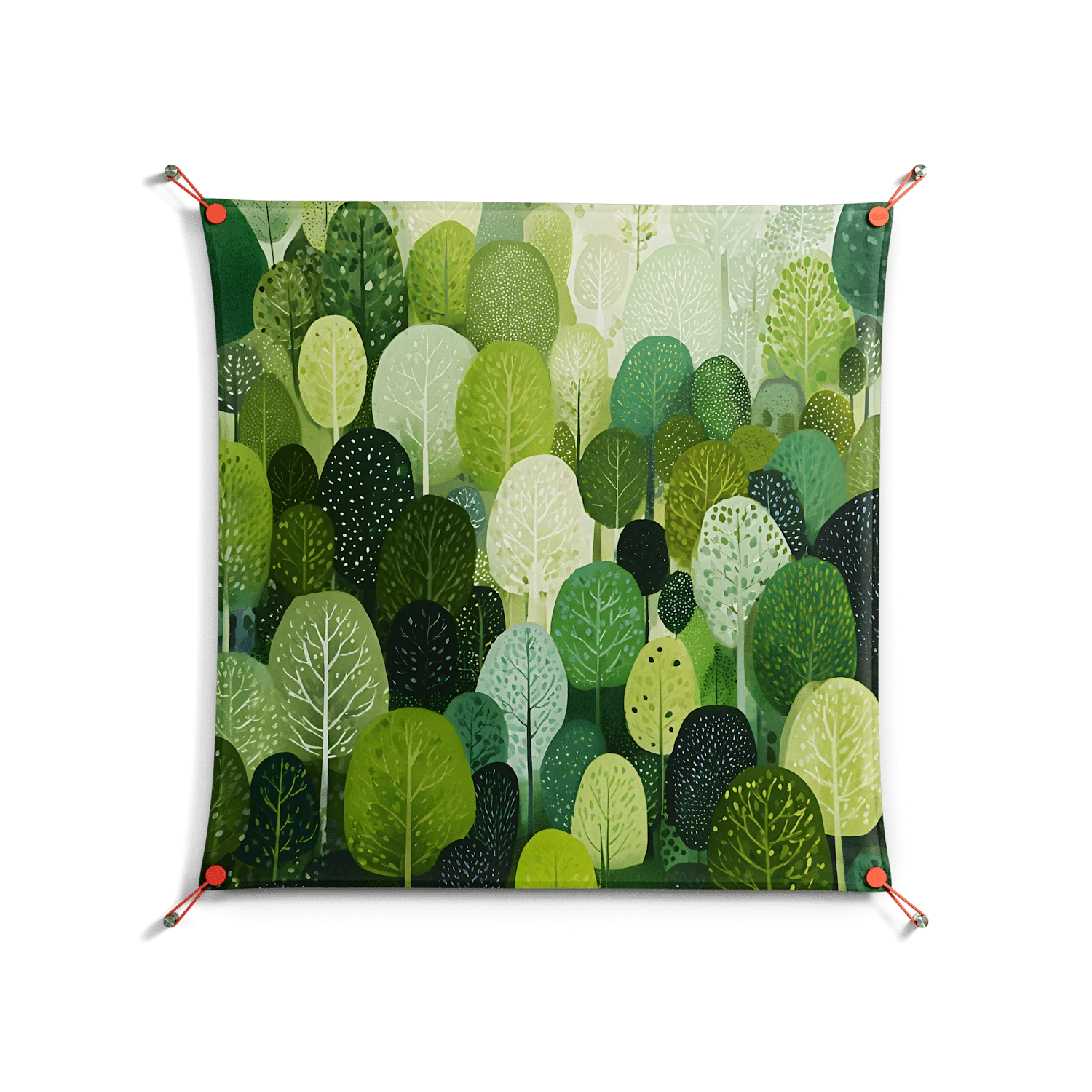 Tummetott - Work On Wall - Nur Rydberg - Orange - 90 x 90 cm
