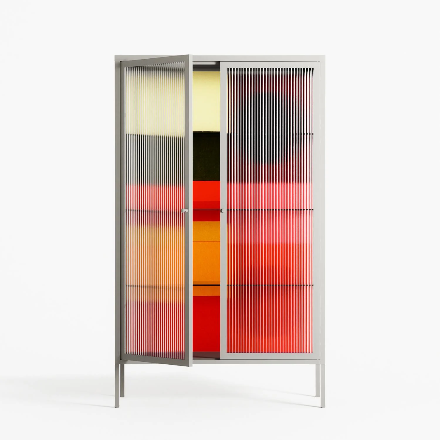 Turnstile - Cabinet - Rikki Hewitt - Chalk - Reeded glass - Image 2