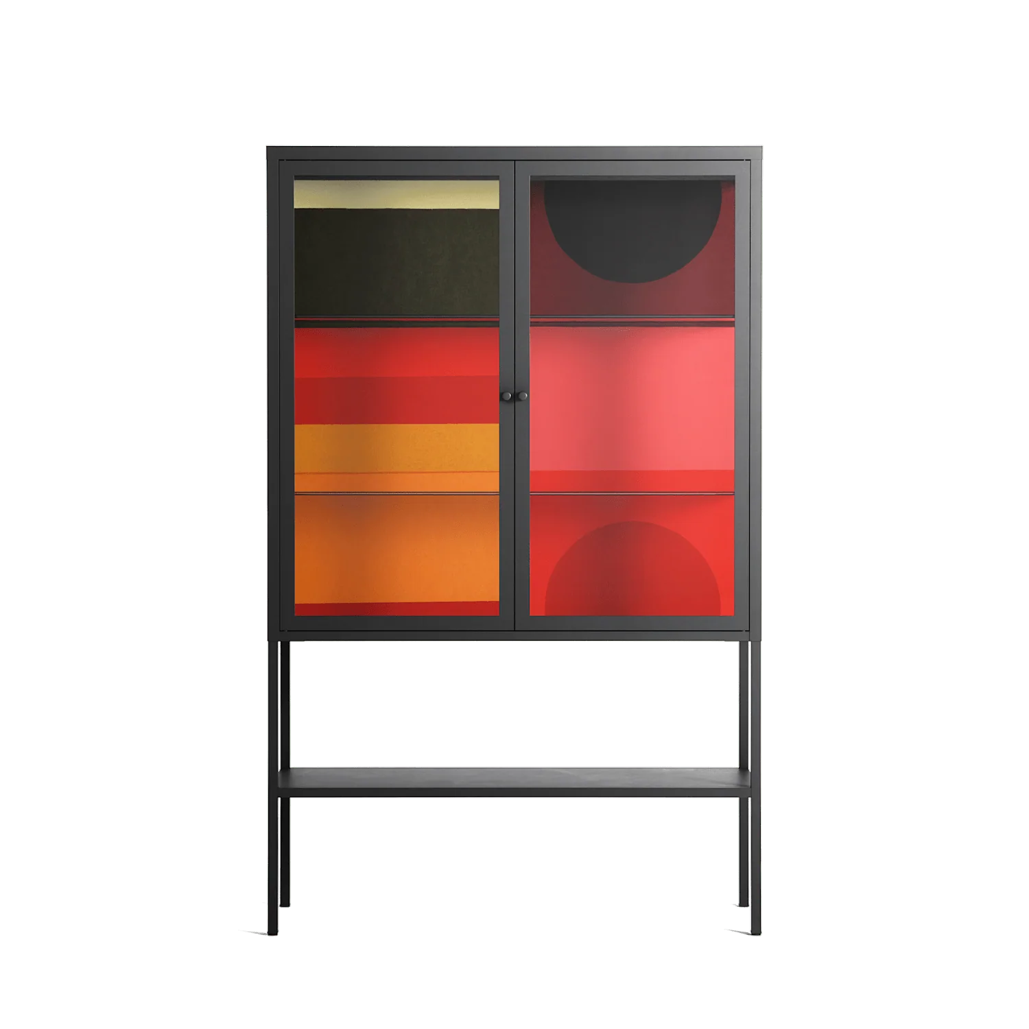Turnstile - Loft Cabinet - Rikki Hewitt - Antracite - Clear glass