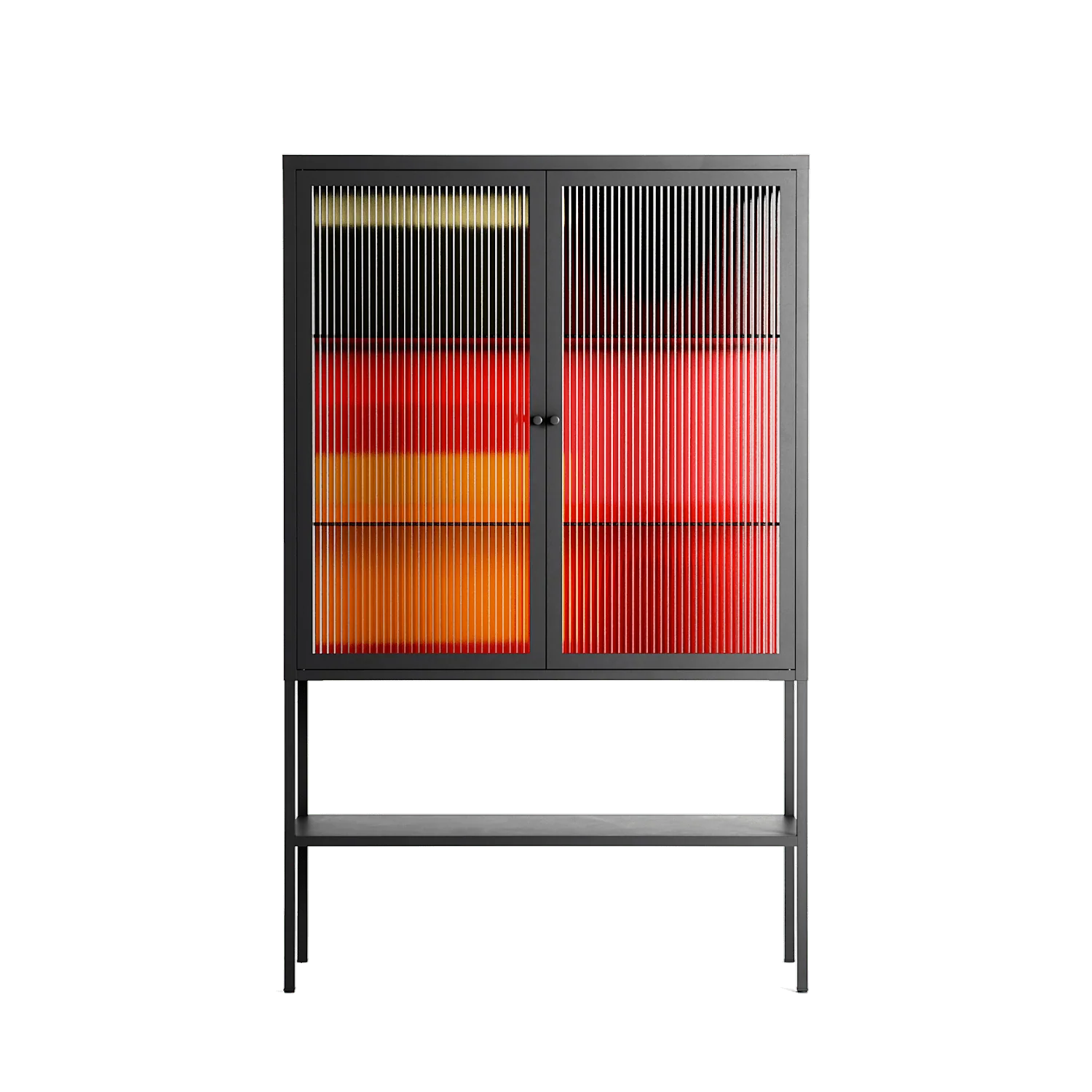 Turnstile - Loft Cabinet - Rikki Hewitt - Antracite - Reeded glass