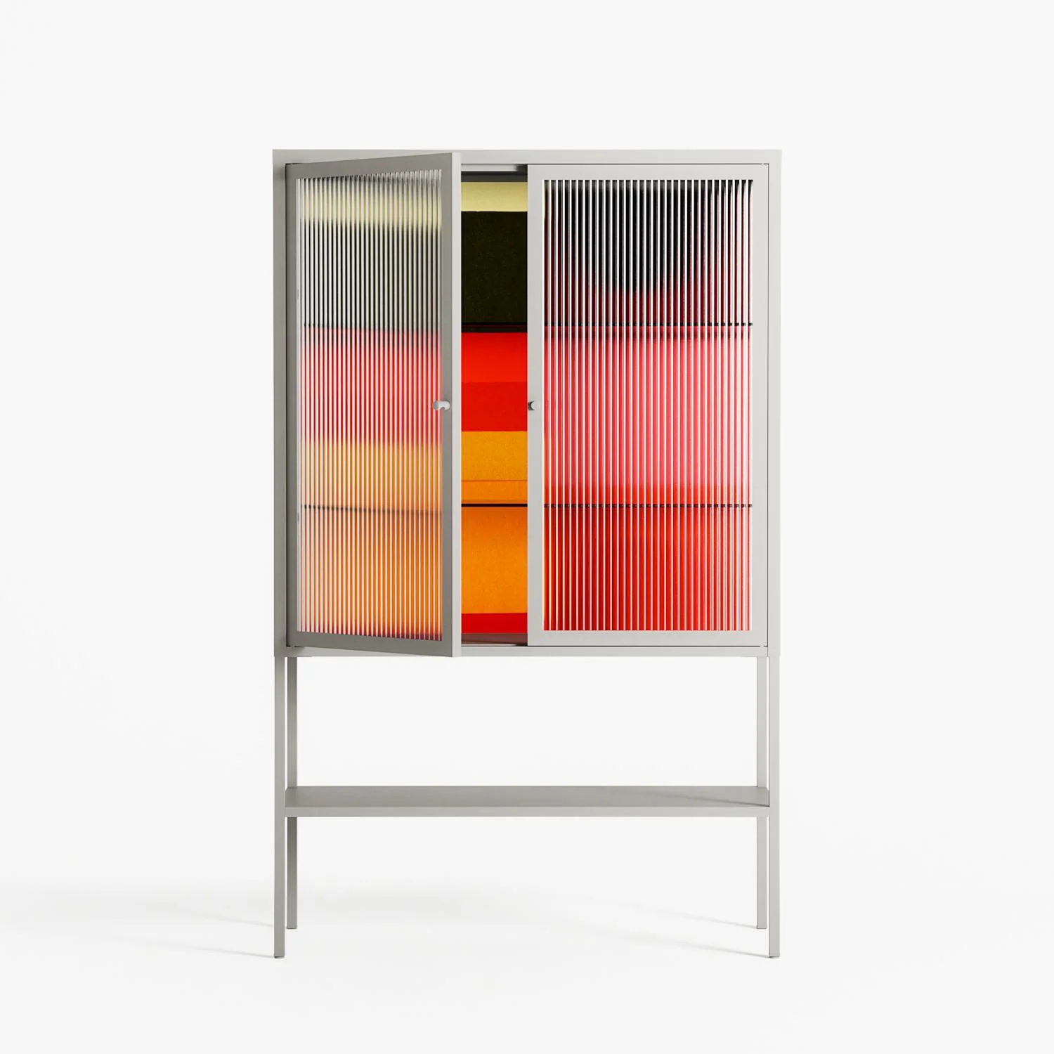 Turnstile - Loft Cabinet - Rikki Hewitt - Chalk - Reeded glass - Image 2