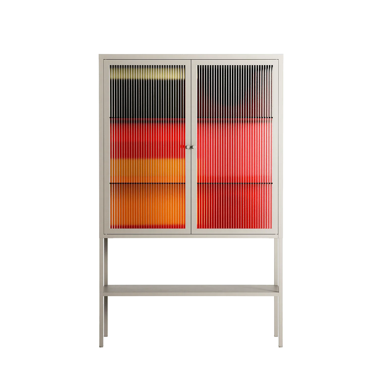 Turnstile - Loft Cabinet - Rikki Hewitt - Pebble - Reeded glass