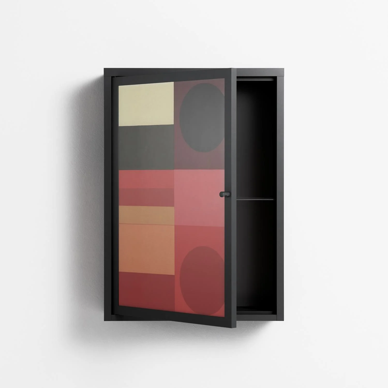 Turnstile - Wall Cabinet - Rikki Hewitt - Antracite - Overlay Glass - Image 3