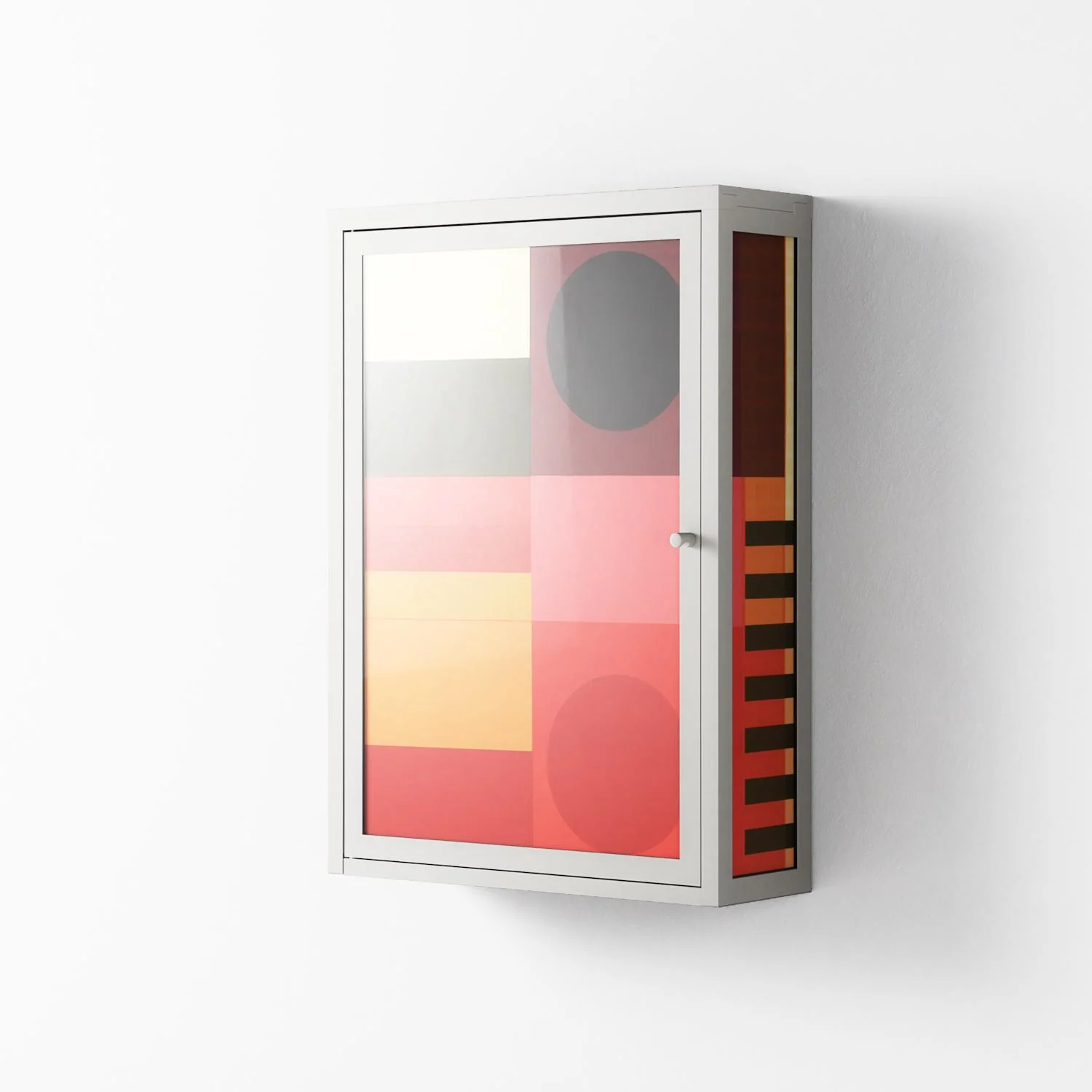 Turnstile - Wall Cabinet - Rikki Hewitt - Chalk - Overlay Glass - Image 2