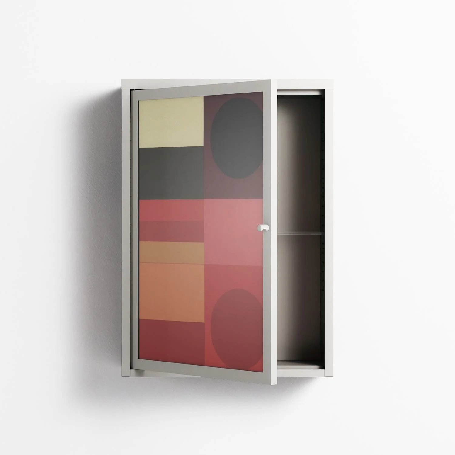 Turnstile - Wall Cabinet - Rikki Hewitt - Chalk - Overlay Glass - Image 3