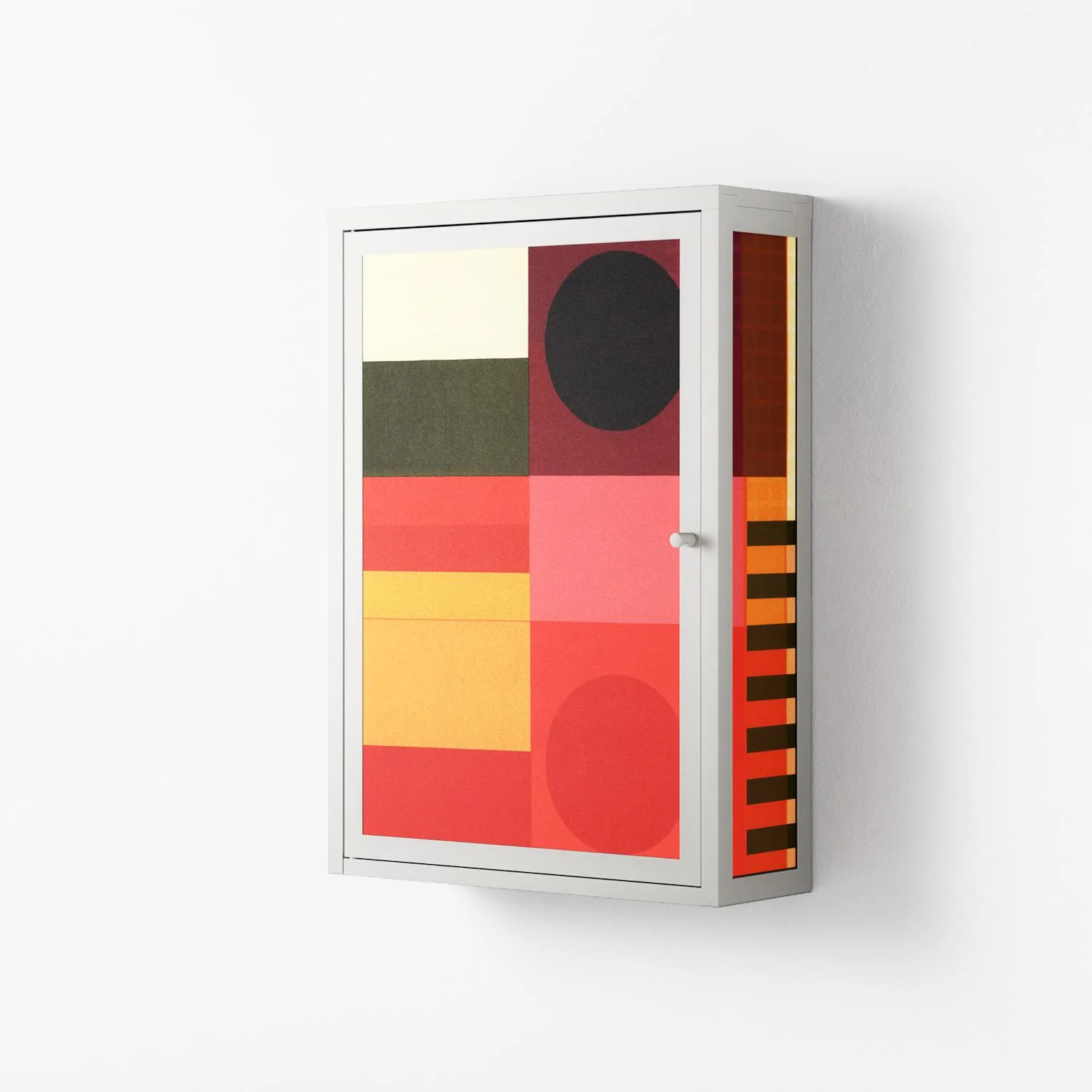 Turnstile - Wall Cabinet - Rikki Hewitt - Chalk - Overlay Metal - Image 2