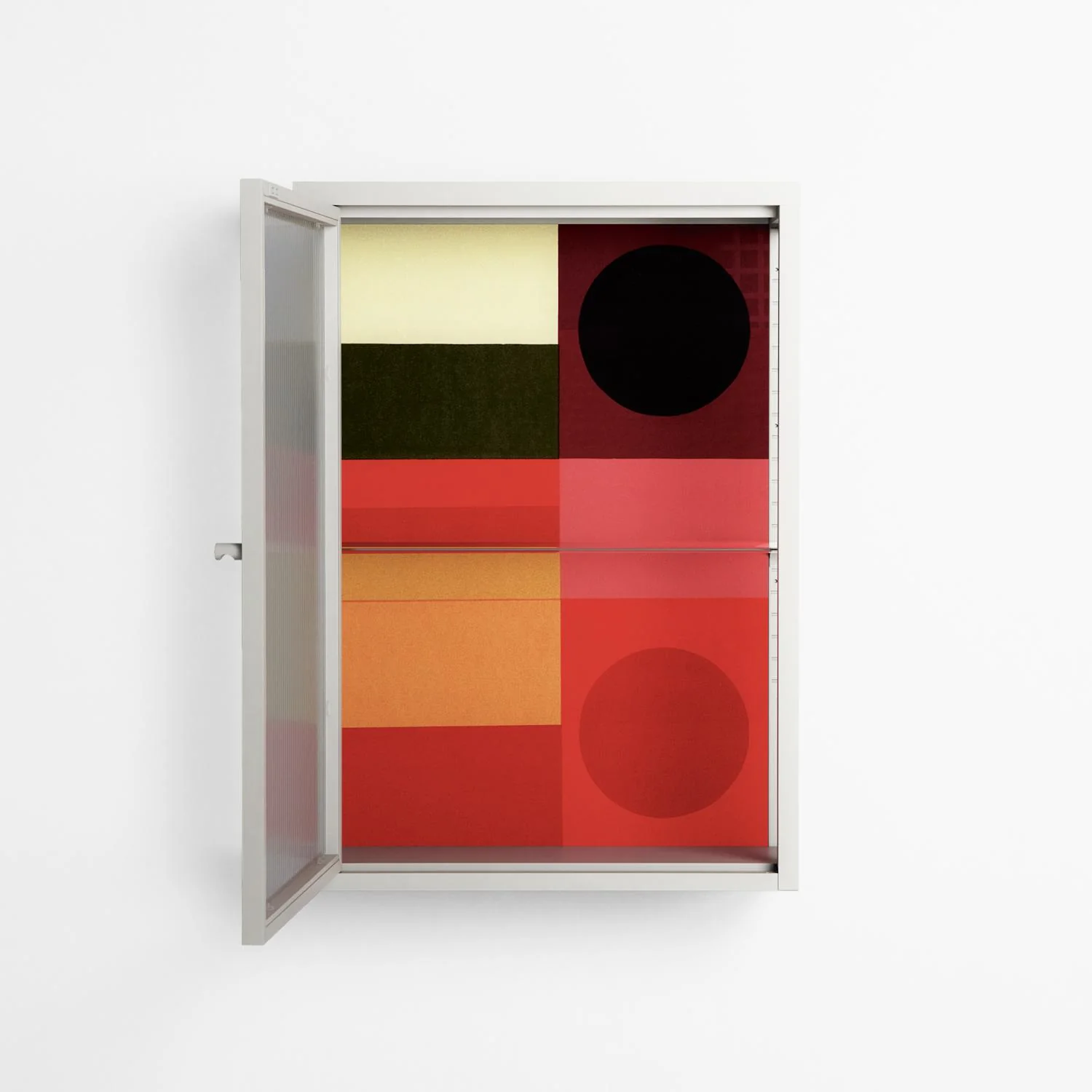 Turnstile - Wall Cabinet - Rikki Hewitt - Chalk - Reeded glass - Image 3