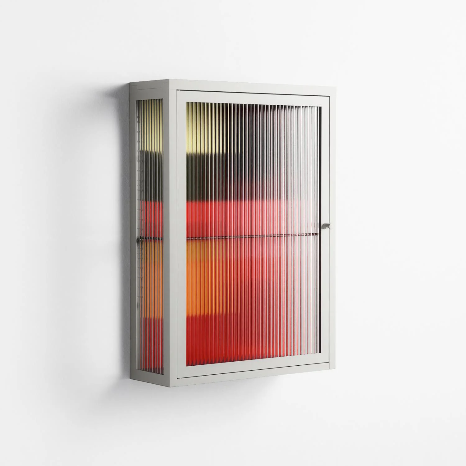 Turnstile - Wall Cabinet - Rikki Hewitt - Chalk - Reeded glass - Image 4