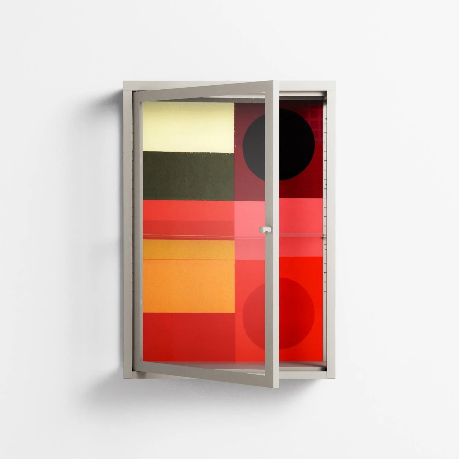 Turnstile - Wall Cabinet - Rikki Hewitt - Pebble - Clear glass - Image 2