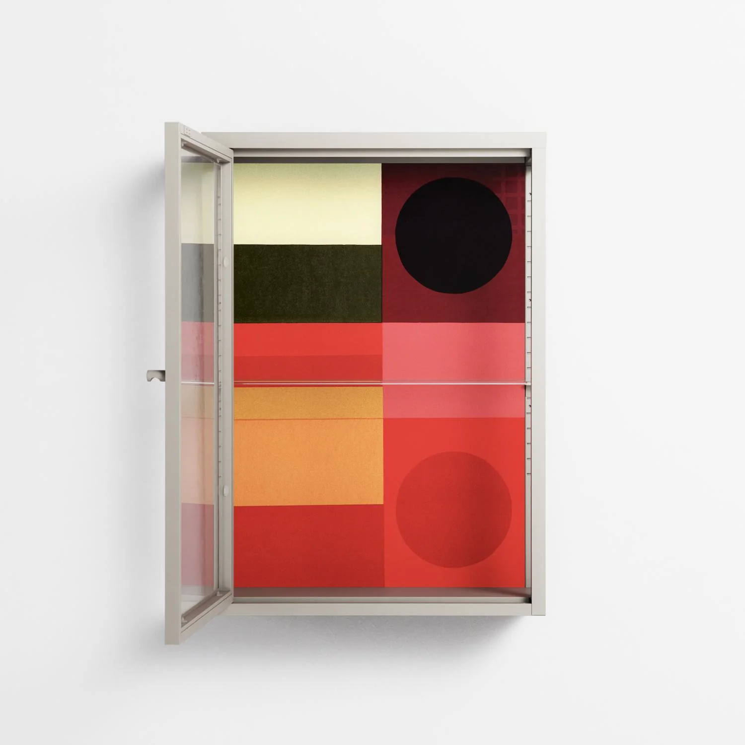 Turnstile - Wall Cabinet - Rikki Hewitt - Pebble - Clear glass - Image 3