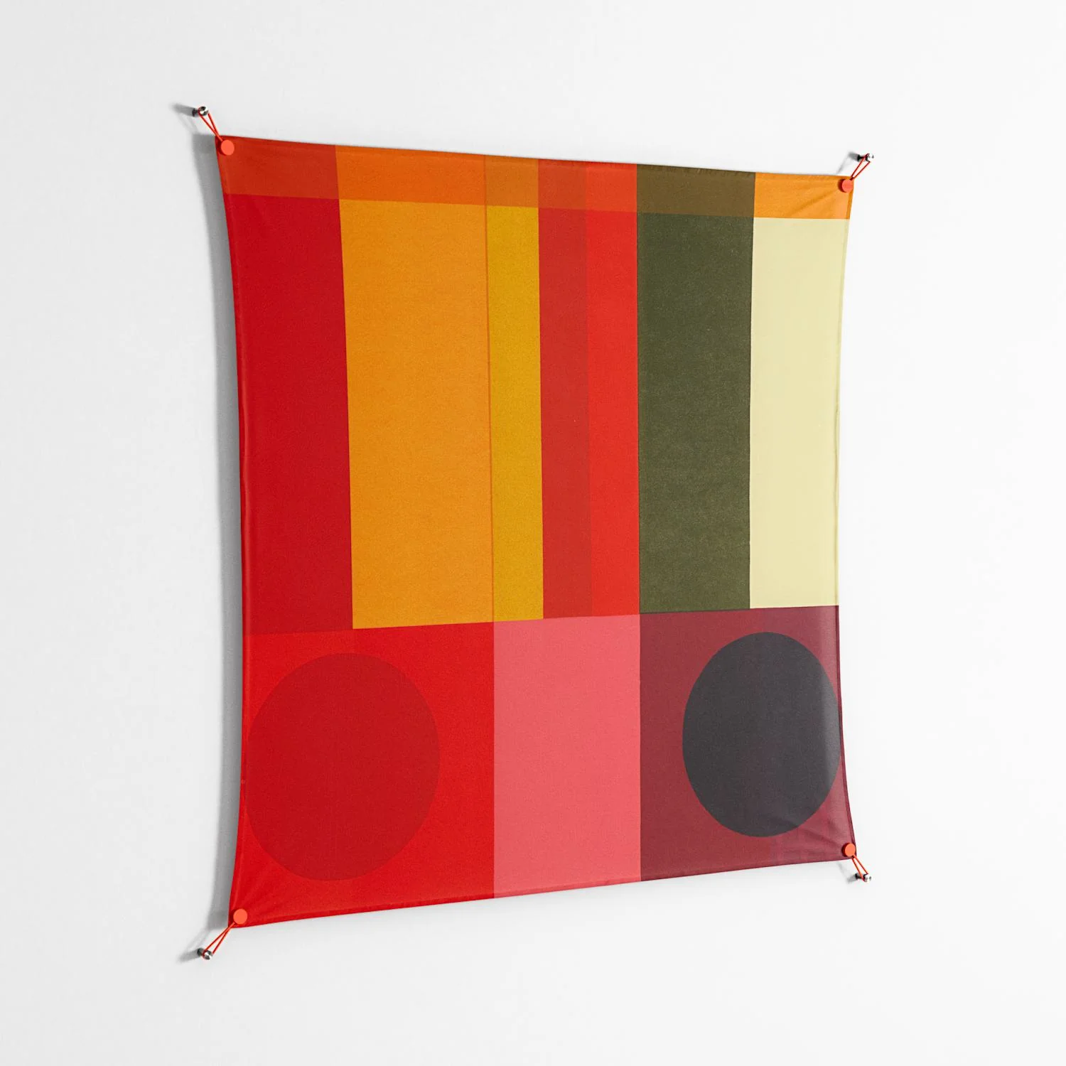 Turnstile - Work On Wall - Rikki Hewitt - Orange - 140 x 140 cm - Image 2