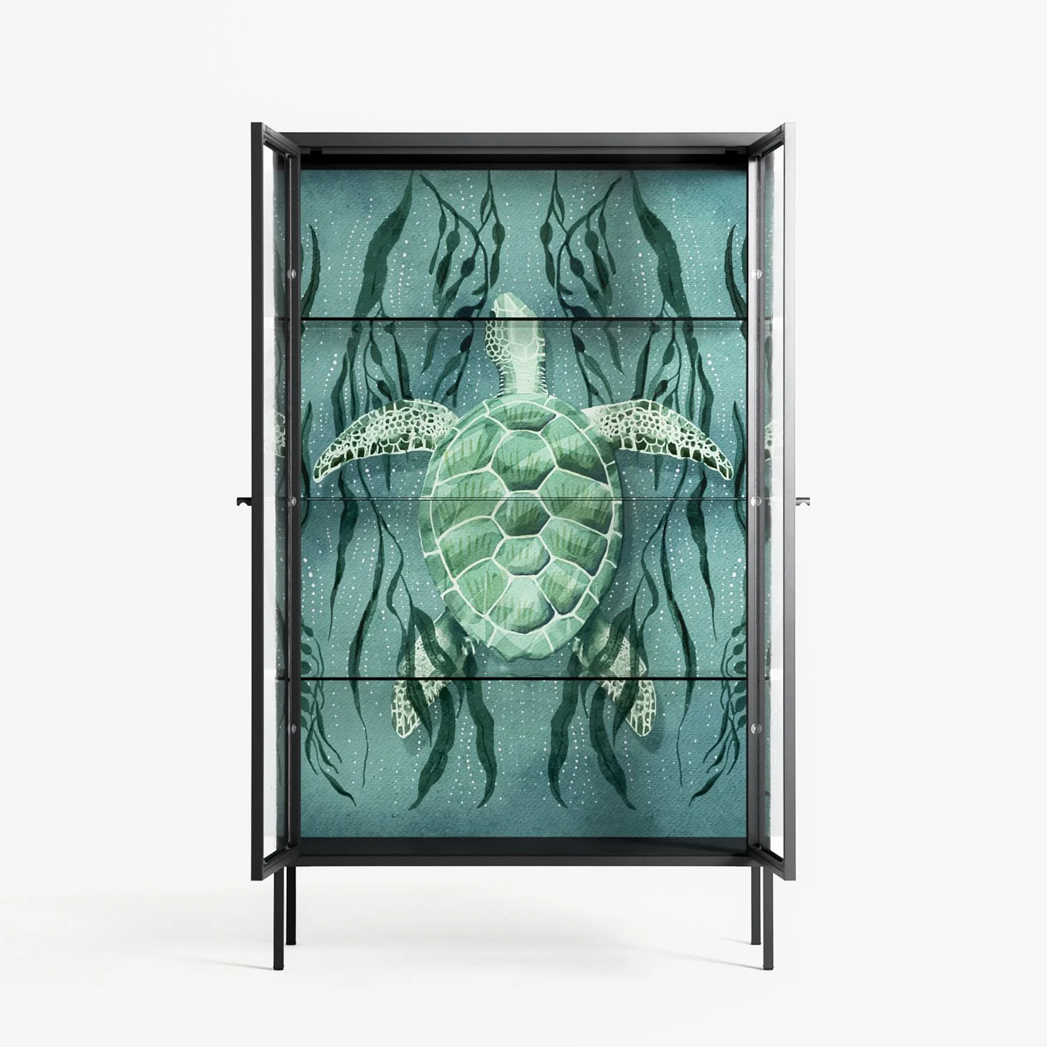 Turtle With Kelp - Cabinet - Katie O’Shea - Antracite - Clear glass - Image 3