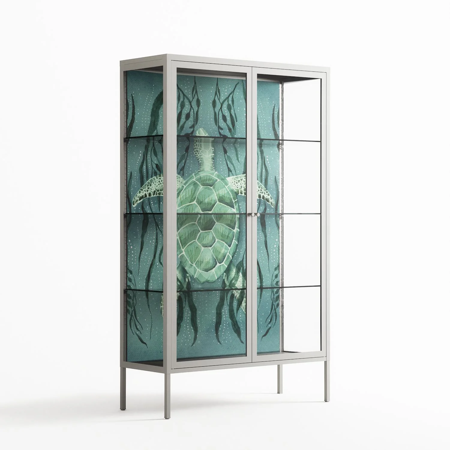 Turtle With Kelp - Cabinet - Katie O’Shea - Chalk - Clear glass - Image 4