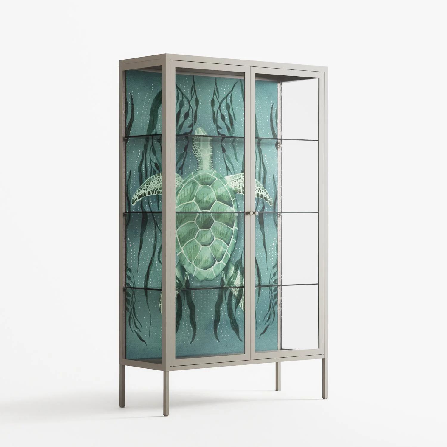 Turtle With Kelp - Cabinet - Katie O’Shea - Pebble - Clear glass - Image 4