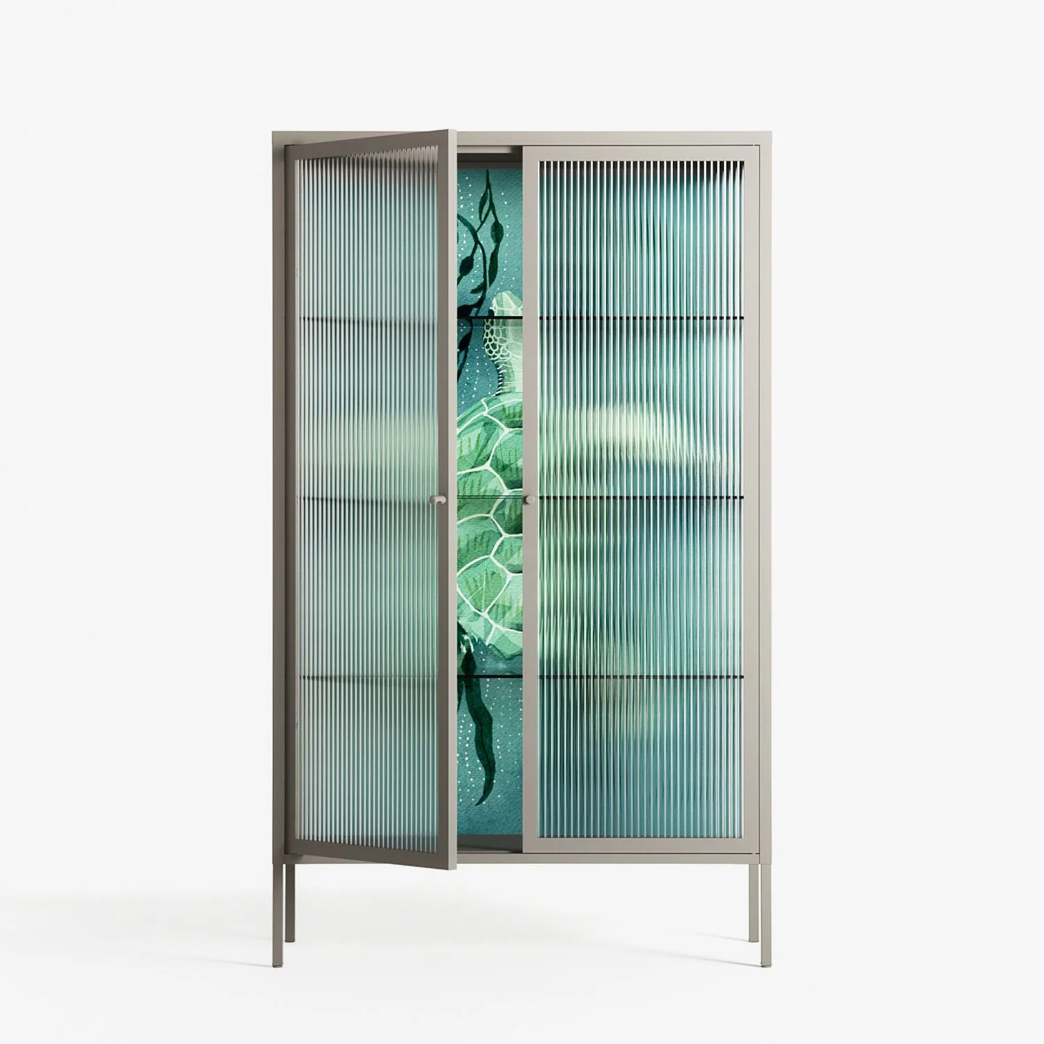 Turtle With Kelp - Cabinet - Katie O’Shea - Pebble - Reeded glass - Image 2