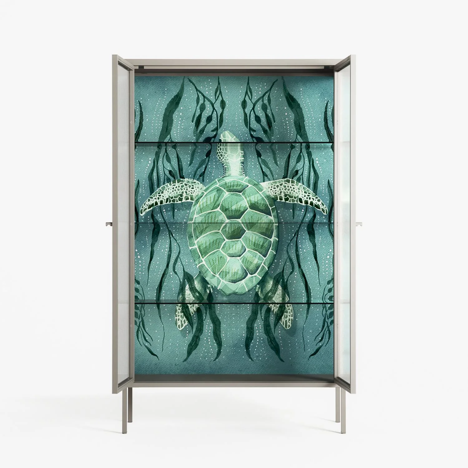 Turtle With Kelp - Cabinet - Katie O’Shea - Pebble - Reeded glass - Image 3